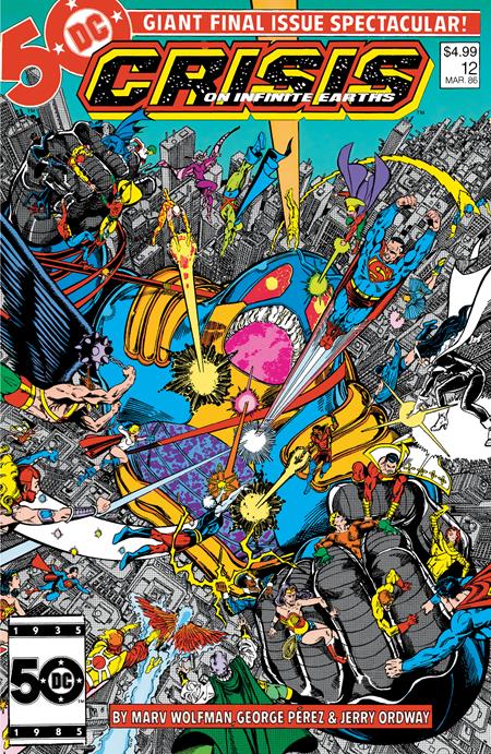 CRISIS ON INFINITE EARTHS #12 FACSIMILE EDITION CVR A GEORGE PEREZ (Backorder, Allow 4-5 Weeks)