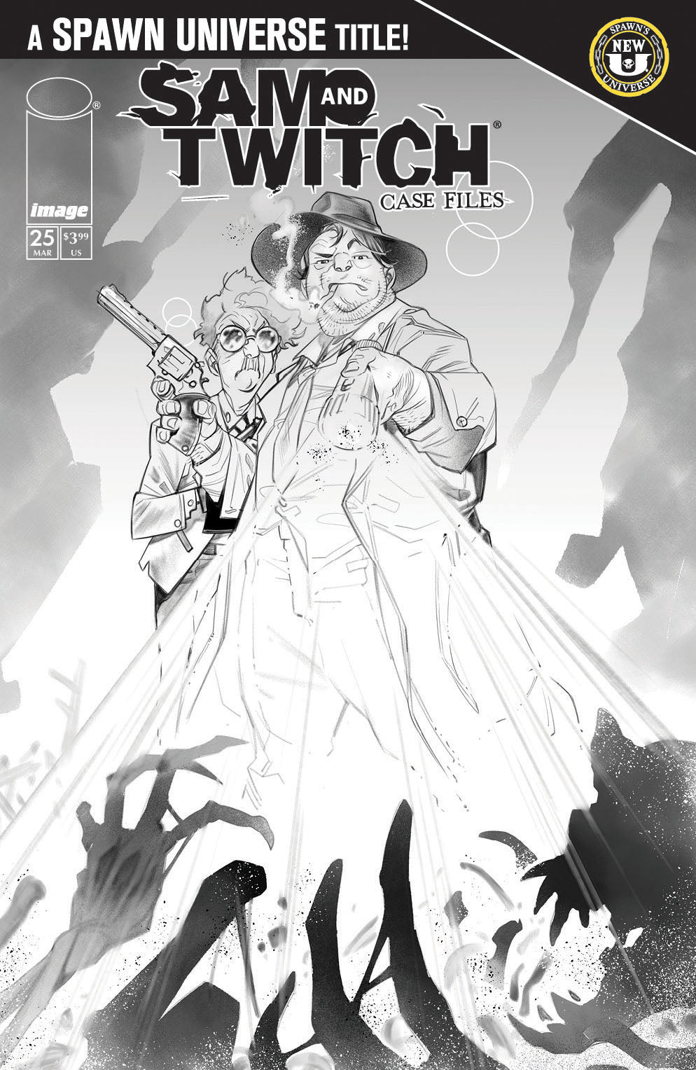 SPAWN SAM AND TWITCH CASE FILES #25 CVR B IG GUARA B&W VAR (01 Jul Release)