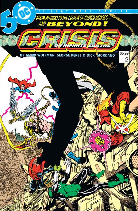 CRISIS ON INFINITE EARTHS #2 (OF 12) FACSIMILE EDITION CVR B GEORGE PEREZ FOIL VAR - Comicbookeroo