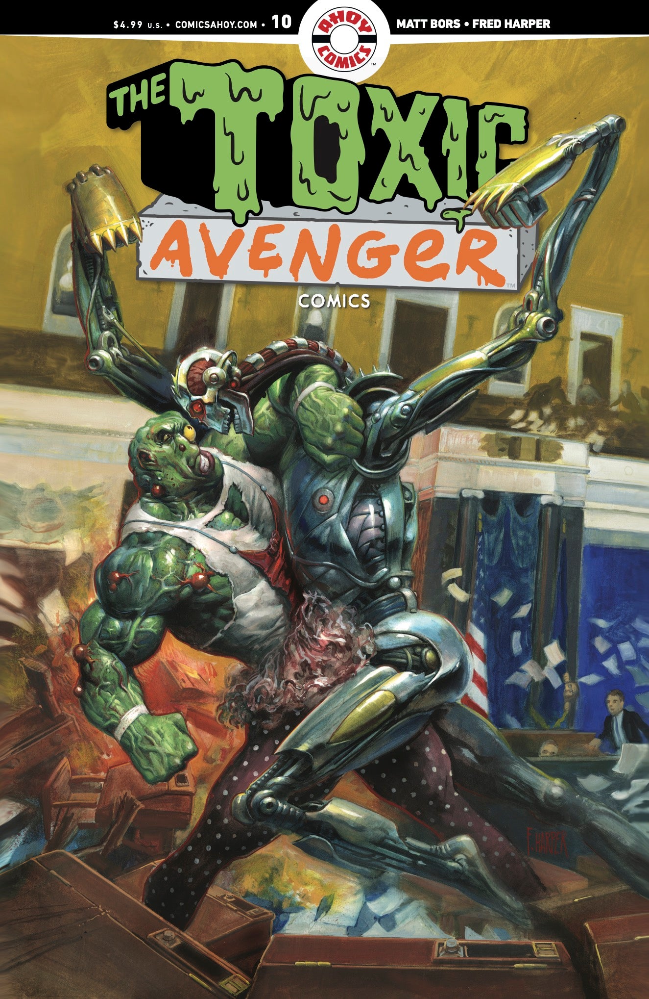 TOXIC AVENGER COMICS #10 CVR A FRED HARPER (MR) (22 Jul Release)