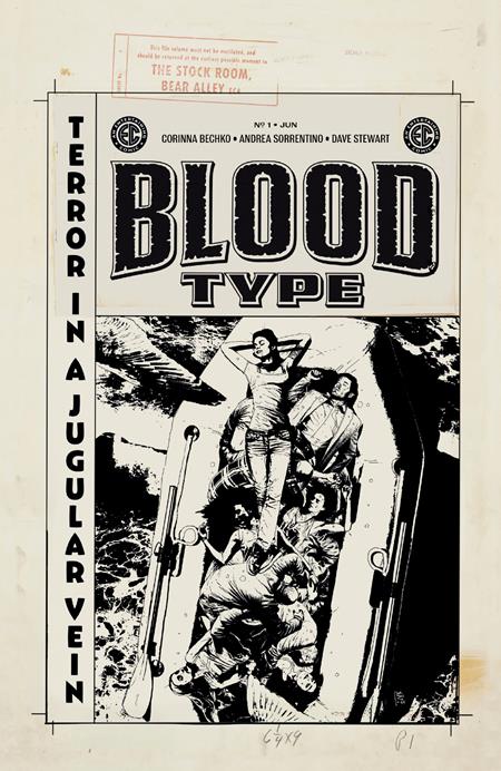 EC BLOOD TYPE #1 (OF 4) CVR E INC 1:20 ANDREA SORRENTINO B&W ARTIST EDITION VAR