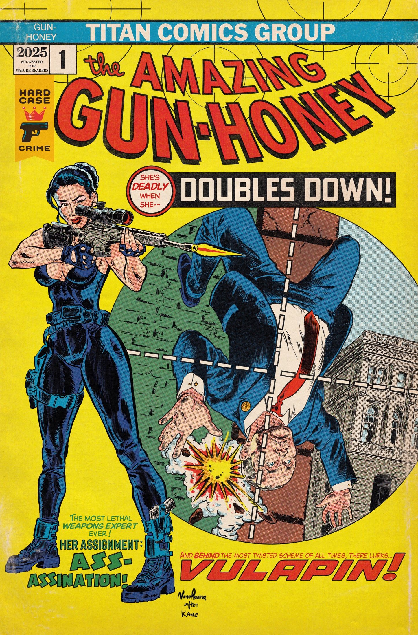 GUN HONEY DOUBLES DOWN #2 (OF 4) CVR G NUNO PEREIRA HOMAGE VAR (MR) (22 Jul Release)