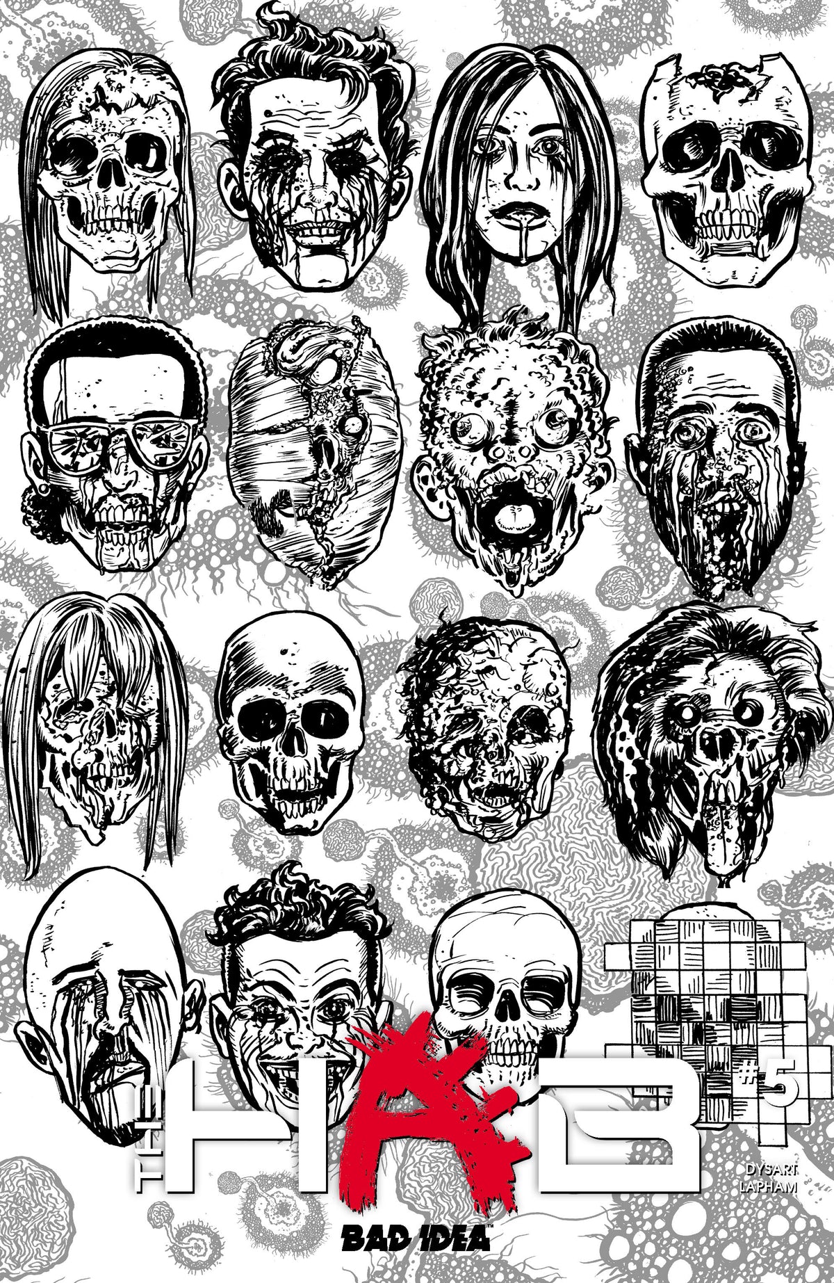HAB #5 (OF 6) CVR E DAVID LAPHAM BW DEAD SKULLS VAR | BAD IDEA | Comicbookeroo