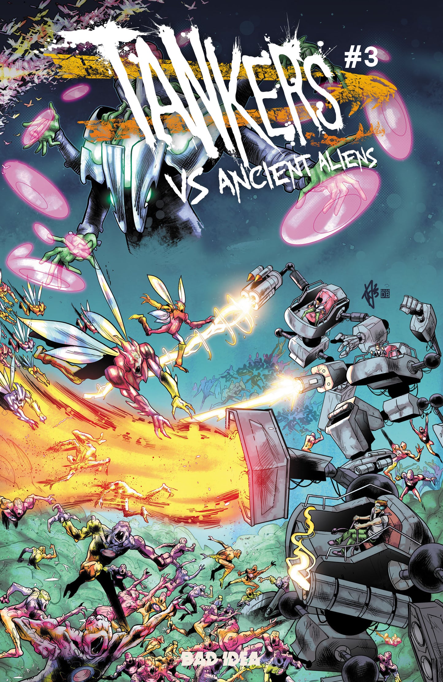 TANKERS VS ANCIENT ALIENS # 3 (OF 4) CVR A FREDERICA MANCIN | BAD IDEA | Comicbookeroo