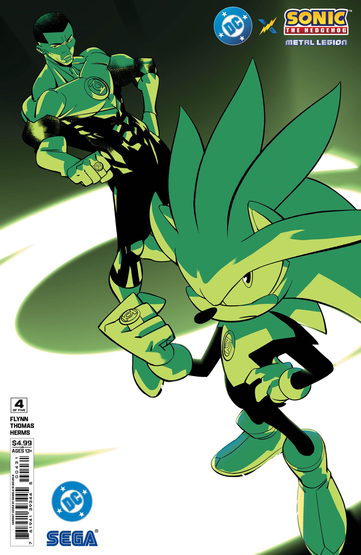 DC X SONIC THE HEDGEHOG METAL LEGION #4 (OF 5) CVR C DANIELE DI NICUOLO CARD STOCK VAR | DC COMICS | Comicbookeroo