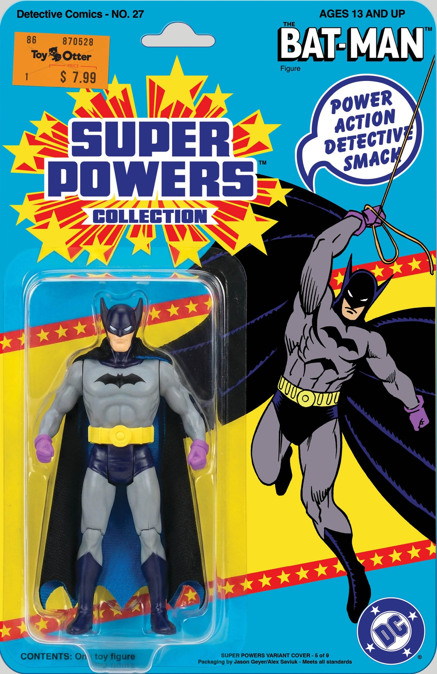 DETECTIVE COMICS #27 FACSIMILE EDITION CVR B JASON GEYER & ALEX SAVIUK FIRST APPEARANCE BATMAN SUPER POWERS ACTION FIGURE CARD STOCK VAR (2026) | DC COMICS | Comicbookeroo