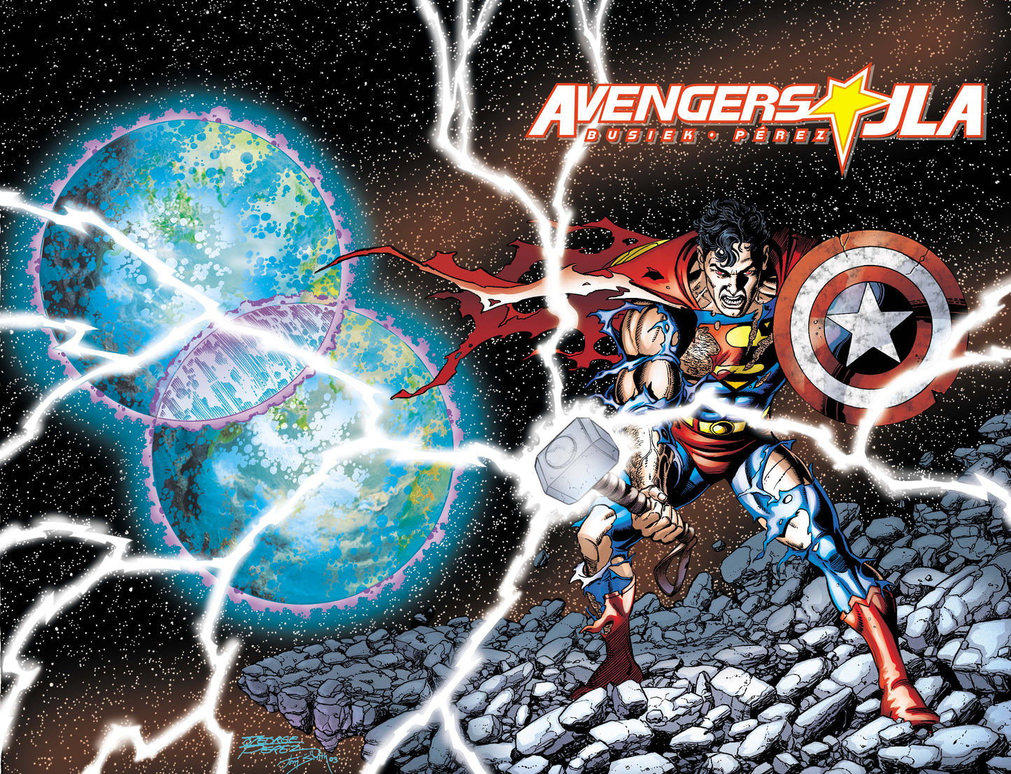 AVENGERS JLA #4 FACSIMILE EDITION CVR A GEORGE PEREZ WRAPAROUND | DC COMICS | Comicbookeroo