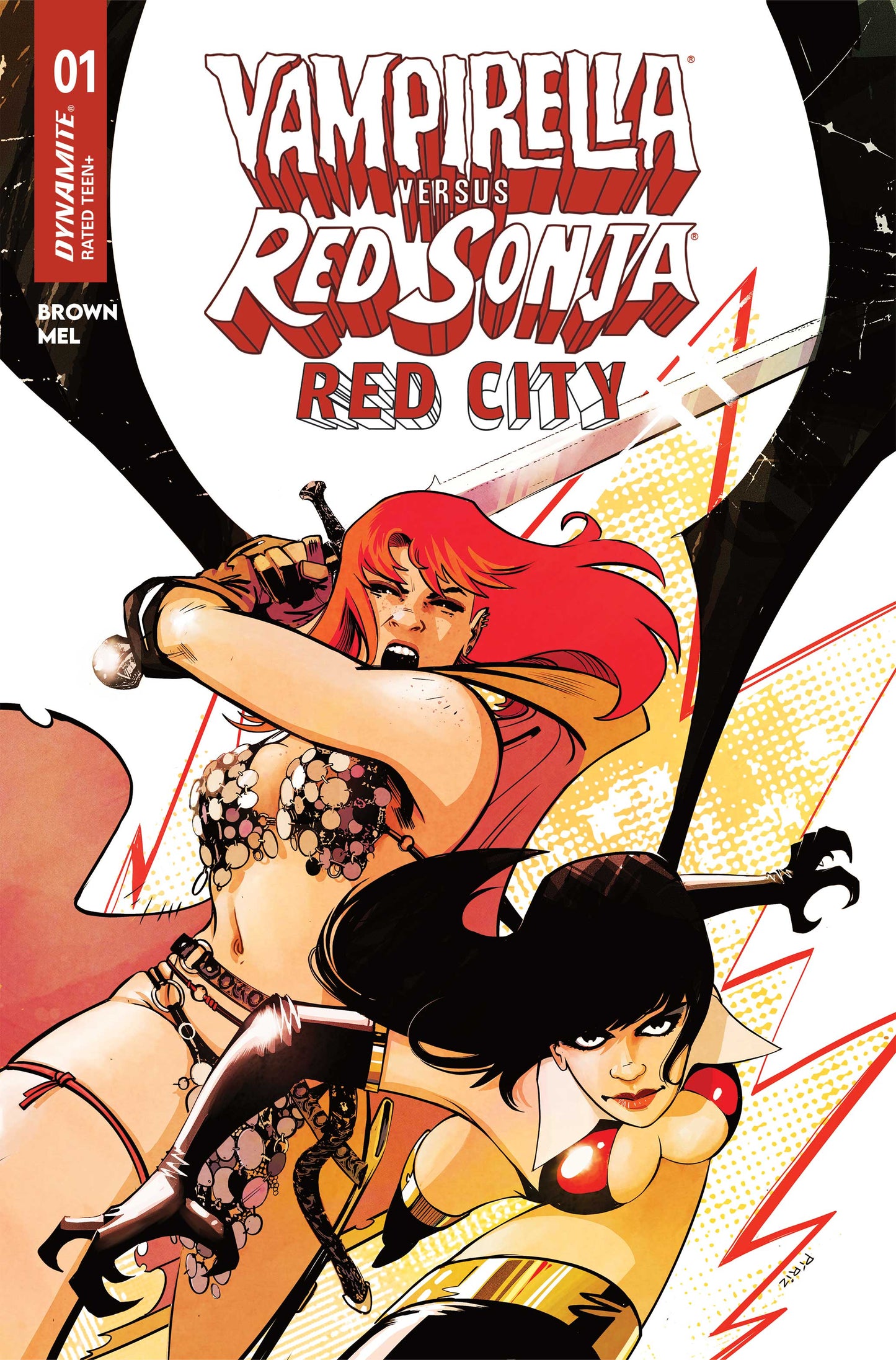 VAMPIRELLA VS RED SONJA RED CITY #1 CVR A SEBASTIAN PIRIZ | DYNAMITE ENTERTAINMENT | Comicbookeroo