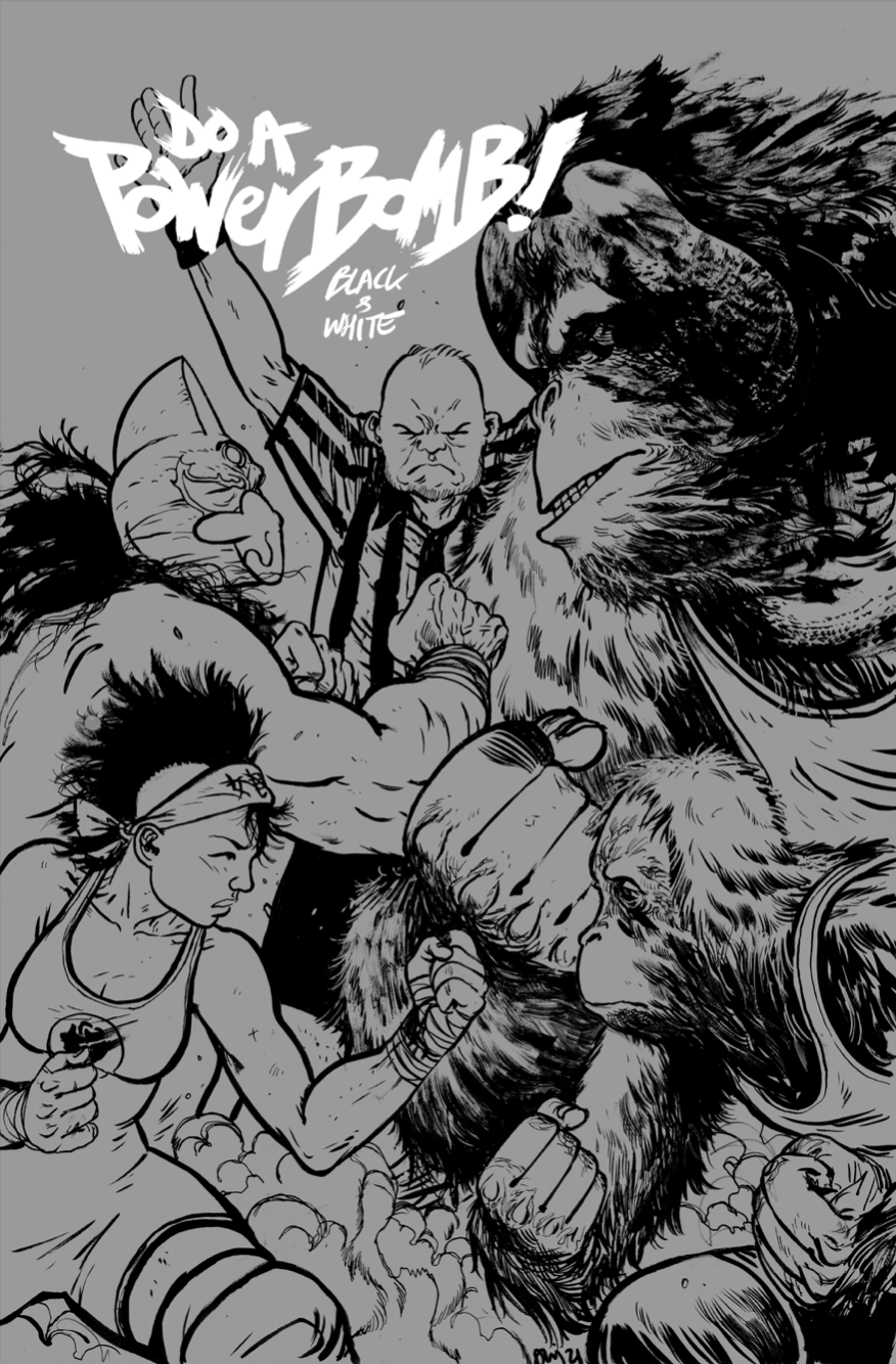 DO A POWERBOMB BLACK AND WHITE #2 (OF 3) CVR B DANIEL WARREN JOHNSON ORANGUTAN VAR | IMAGE COMICS | Comicbookeroo