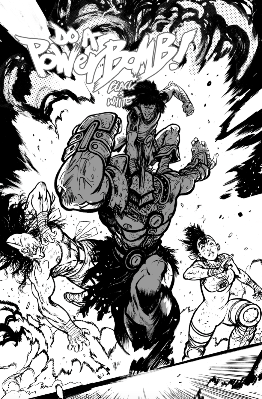 DO A POWERBOMB BLACK AND WHITE #2 (OF 3) CVR C DANIEL WARREN JOHNSON ACTION VAR | IMAGE COMICS | Comicbookeroo