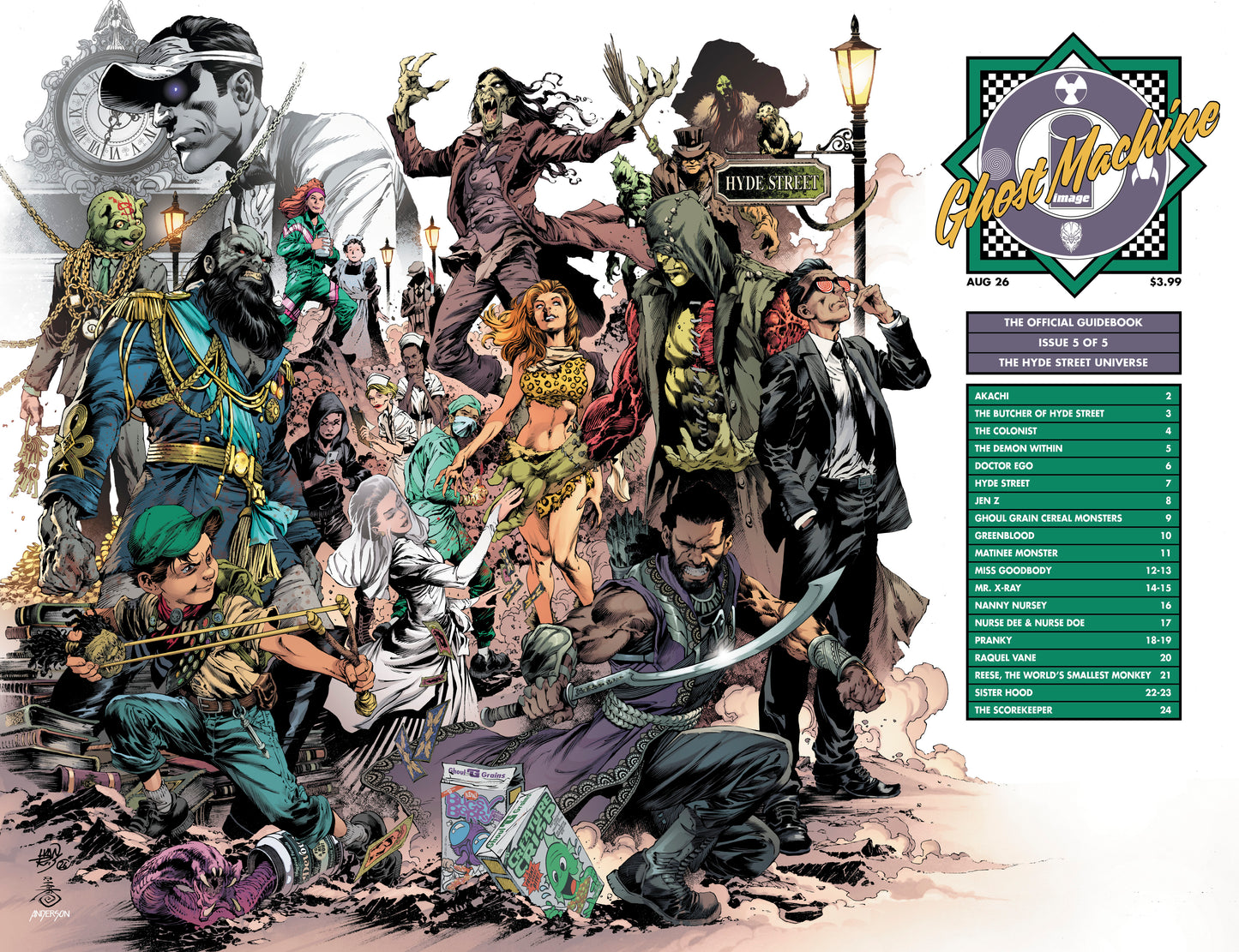 GHOST MACHINE THE OFFICIAL GUIDEBOOK #5 (OF 5) CVR C IVAN REIS & DANNY MIKI WRAPAROUND VAR | IMAGE COMICS | Comicbookeroo