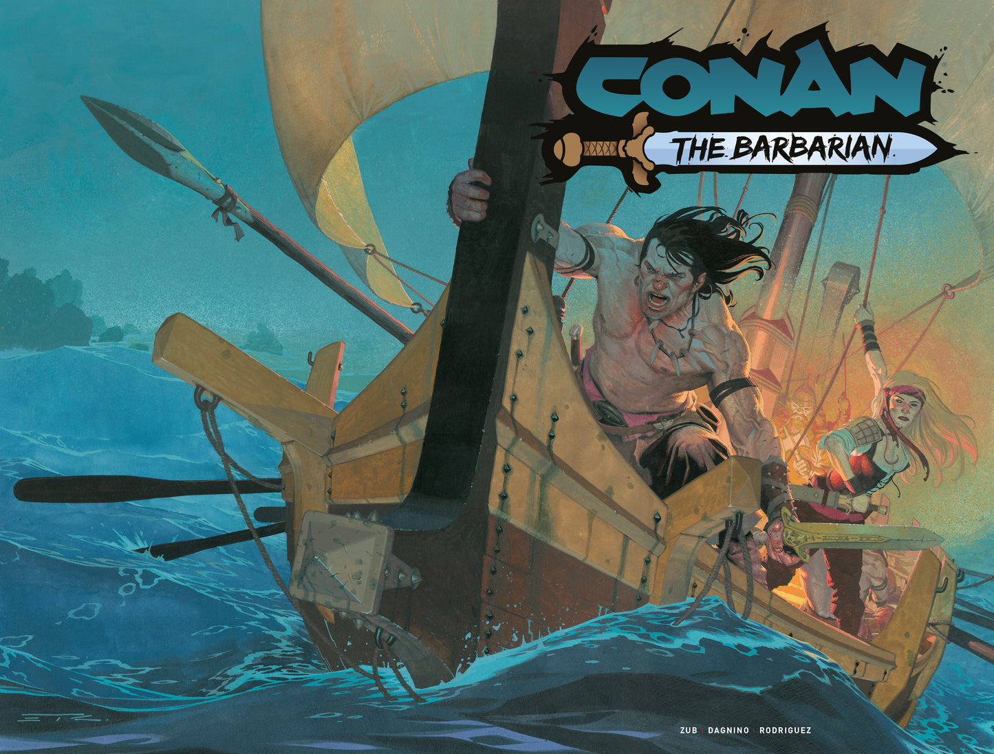 CONAN THE BARBARIAN #34 CVR G ESAN RIBIC WRAPAROUND CARDSTOCK VAR (MR) | TITAN COMICS | Comicbookeroo