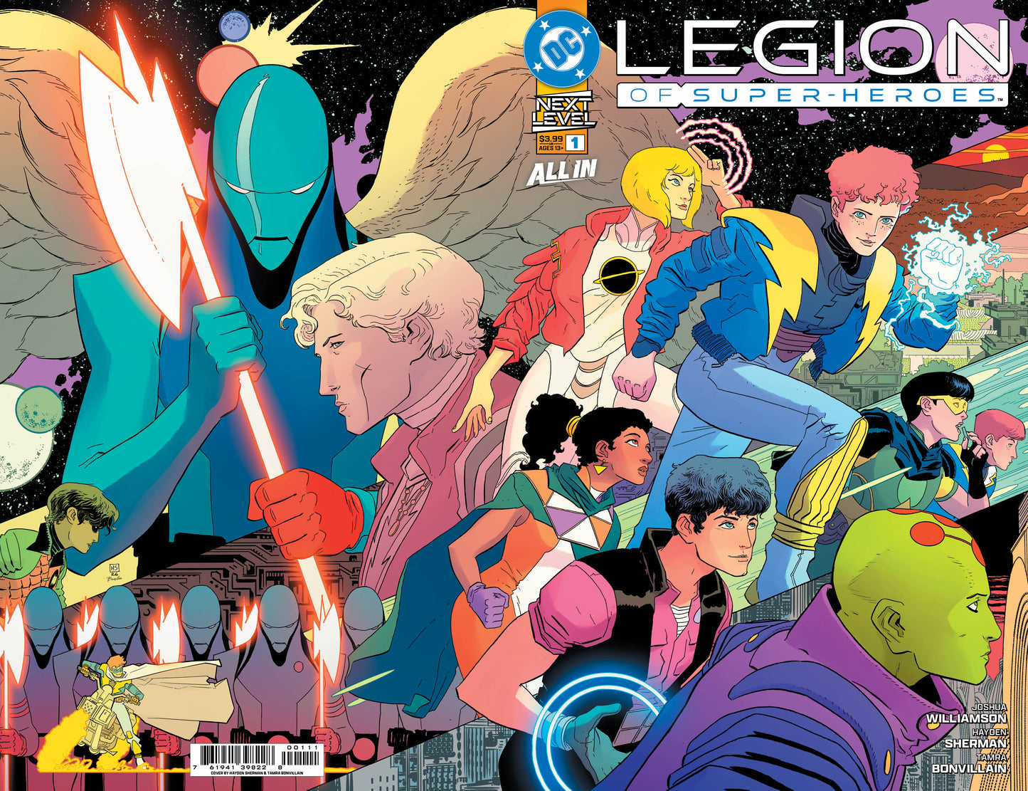 LEGION OF SUPER-HEROES #1 CVR A HAYDEN SHERMAN WRAPAROUND | DC COMICS | Comicbookeroo
