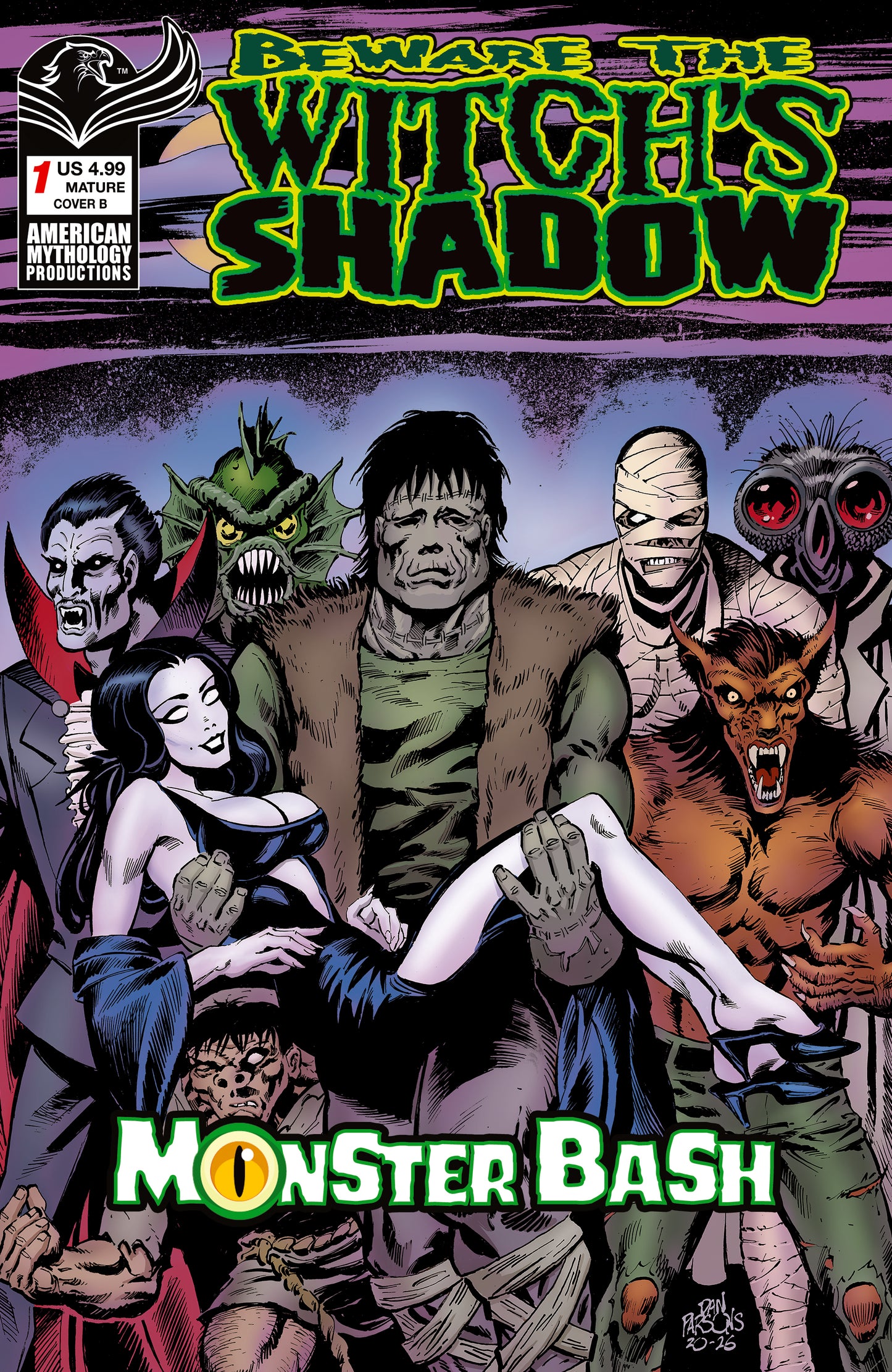 BEWARE THE WITCHS SHADOW MONSTER BASH #1 CVR B DAN PARSONS VAR