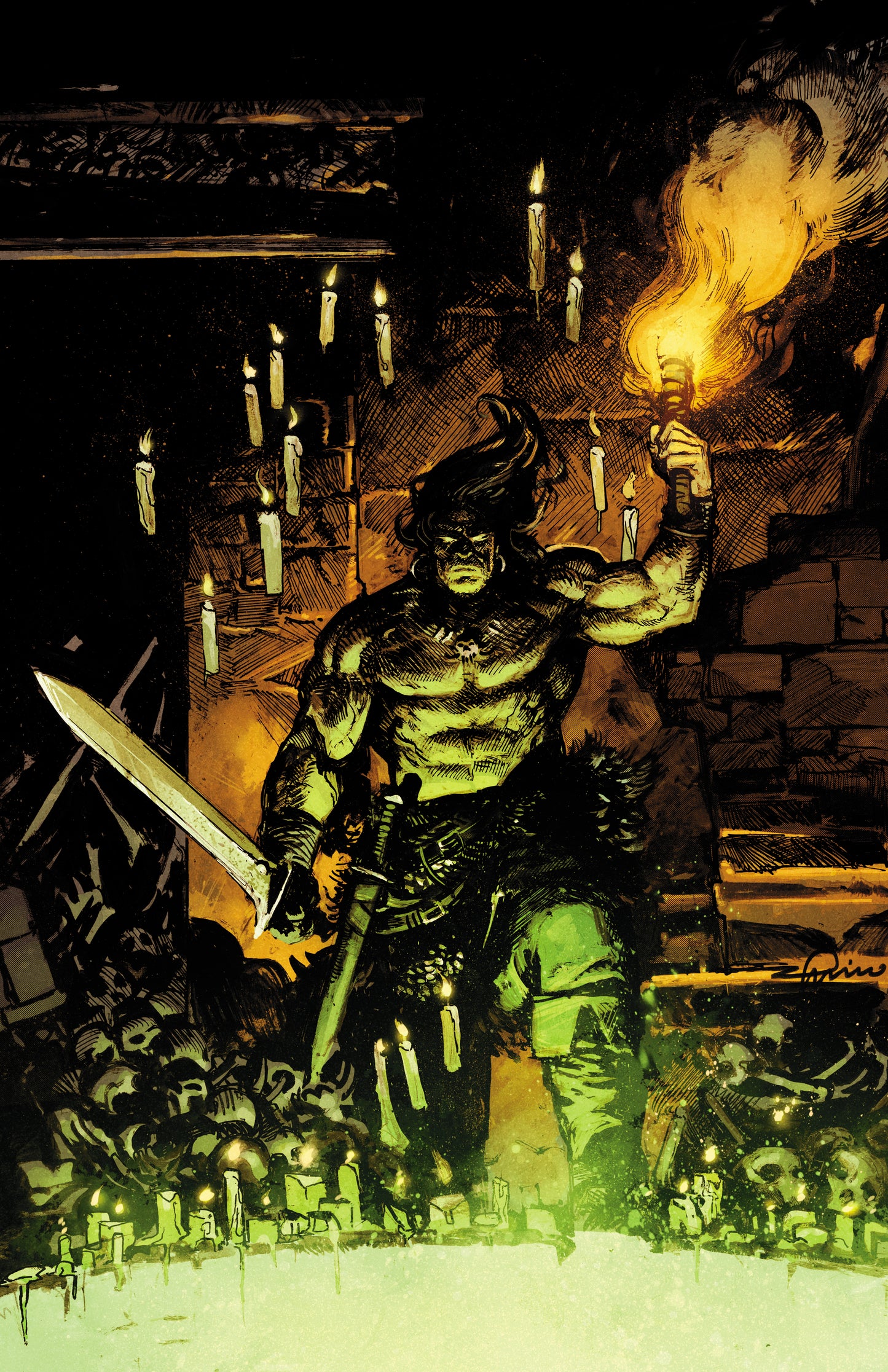 CONAN THE BARBARIAN TIDES OF THE TYRANT KING #1 (OF 4) CVR J GERARDO ZAFFINO VIRGIN CARDSTOCK VAR (MR) | TITAN COMICS | Comicbookeroo