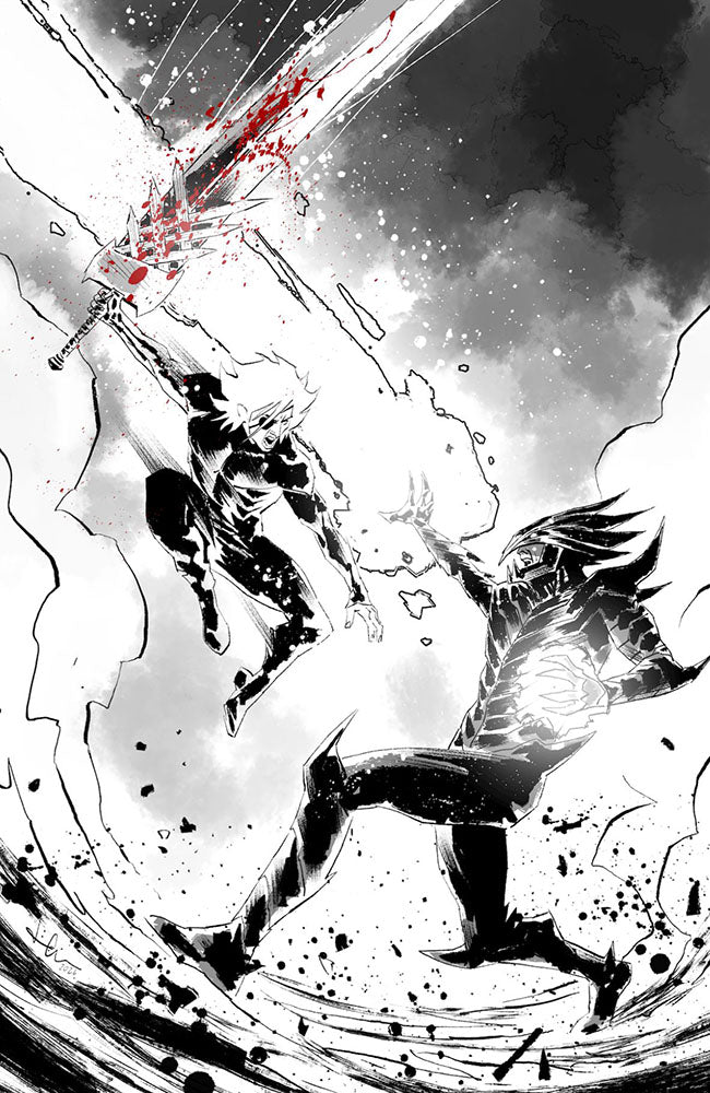 LOST FANTASY #13 CVR E LUCA CASALANGUIDA BLACK AND WHITE AND BLOOD VIRGIN CARDSTOCK VAR | IMAGE COMICS | Comicbookeroo