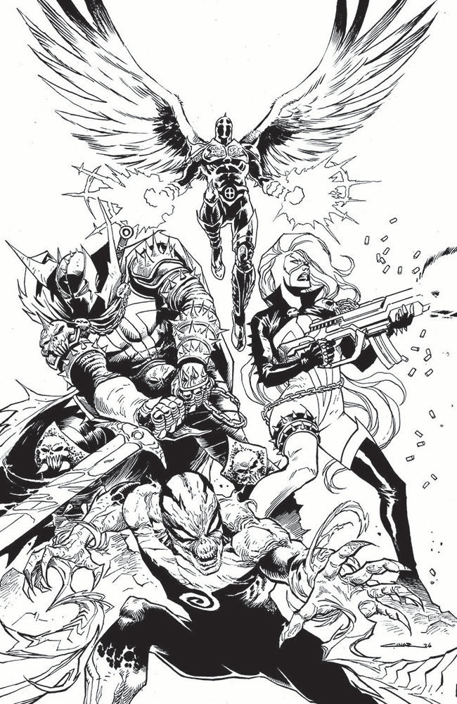 SPAWN SCORCHED #56 CVR B YILDIRAY CINAR B&W VIRGIN VAR