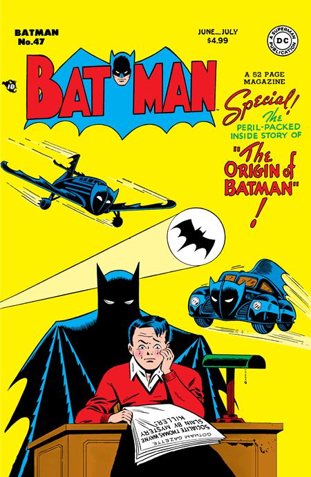 BATMAN #47 FACSIMILE EDITION CVR A BOB KANE (Backorder, Allow 4-5 Weeks) | DC COMICS | Comicbookeroo