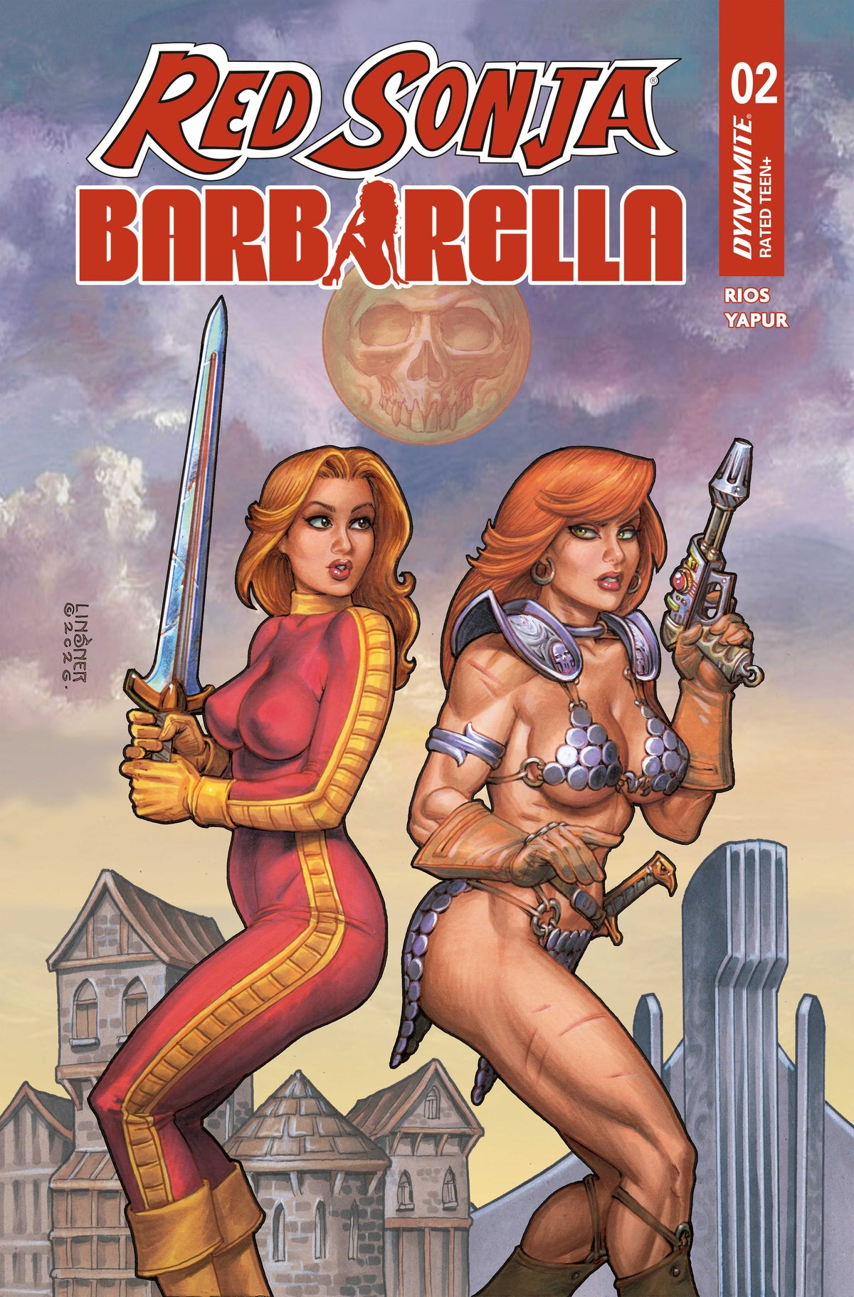 RED SONJA BARBARELLA #2 CVR A JOSEPH MICHAEL LINSNER | DYNAMITE ENTERTAINMENT | Comicbookeroo