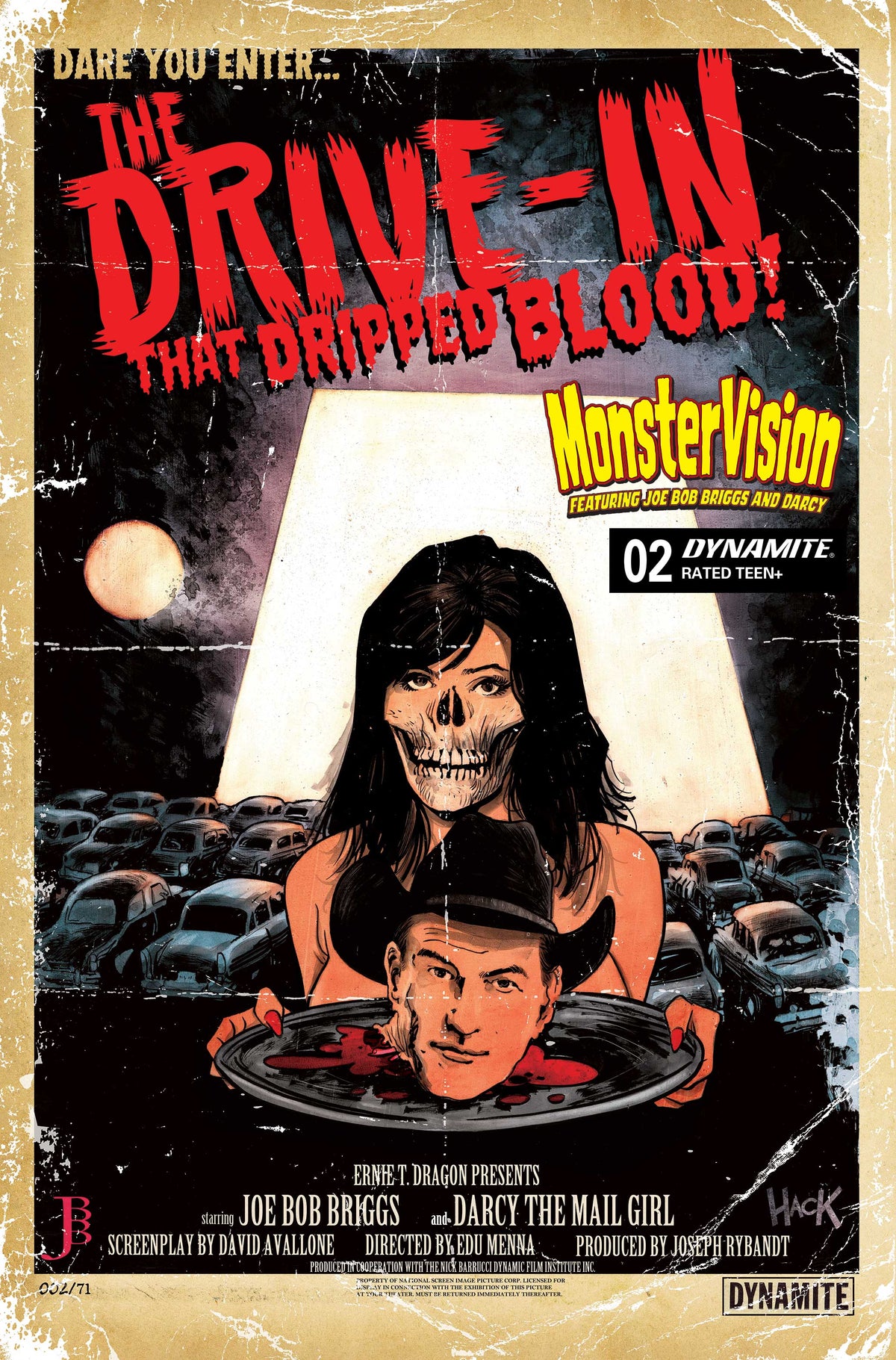 MONSTERVISION FEATURING JOE BOB BRIGGS AND DARCY #2 CVR B ROBERT HACK VAR
