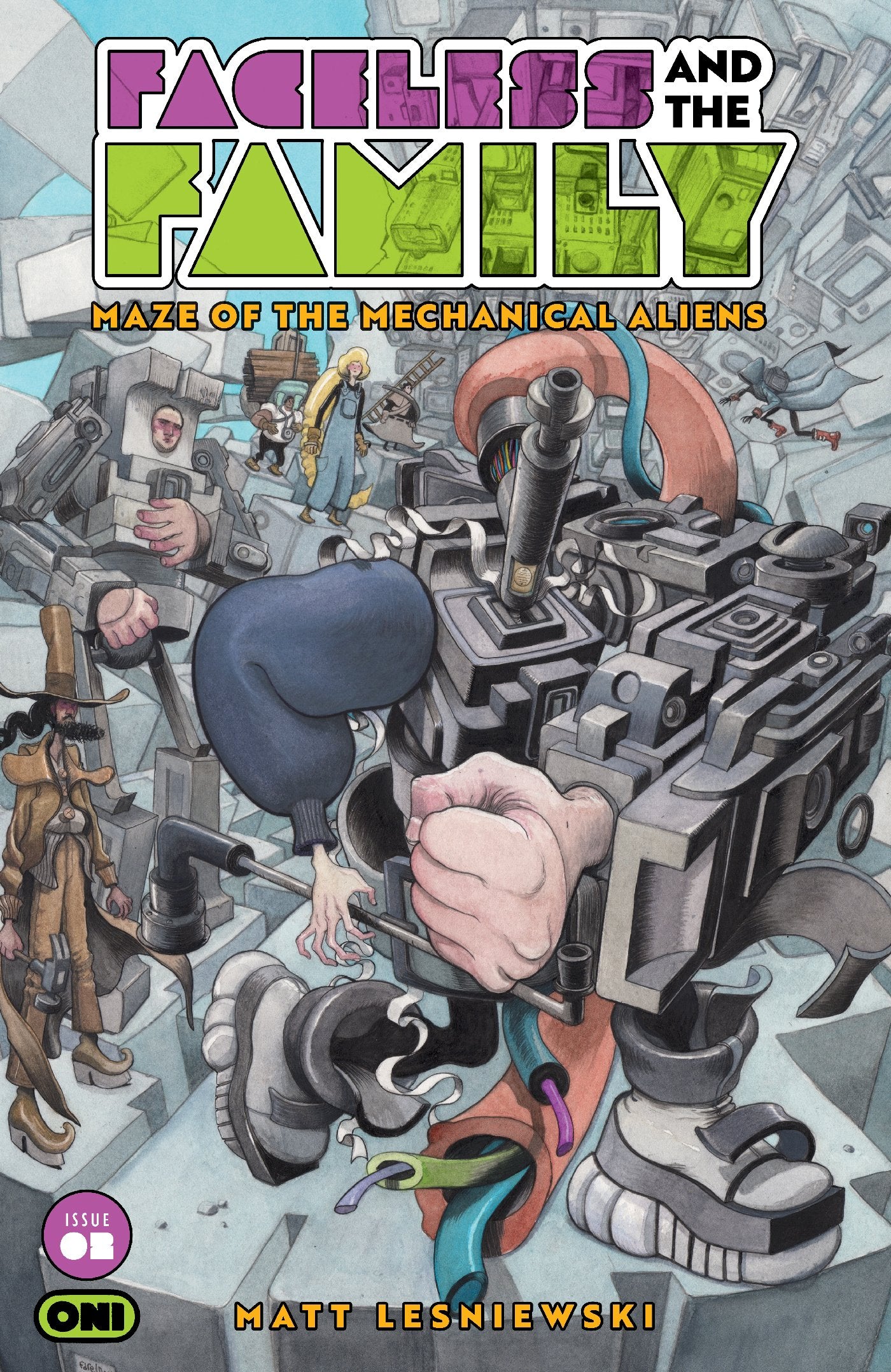 FACELESS AND THE FAMILY MAZE OF THE MECHANICAL ALIENS #2 (OF 4) CVR B FAREL DALRYMPLE VAR (12 Aug Release)