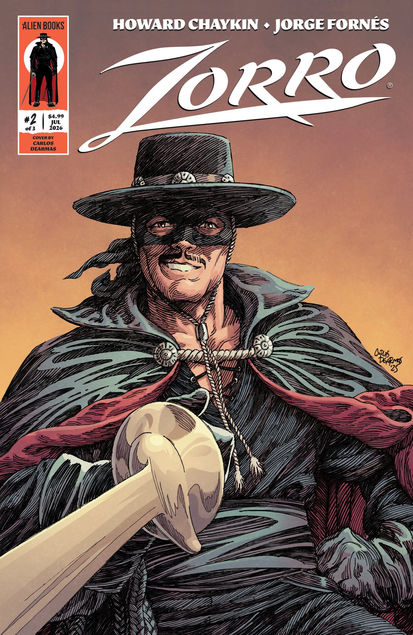ZORRO #2 VAR B (DEARMAS) (Backorder, Allow 4-5 Weeks)