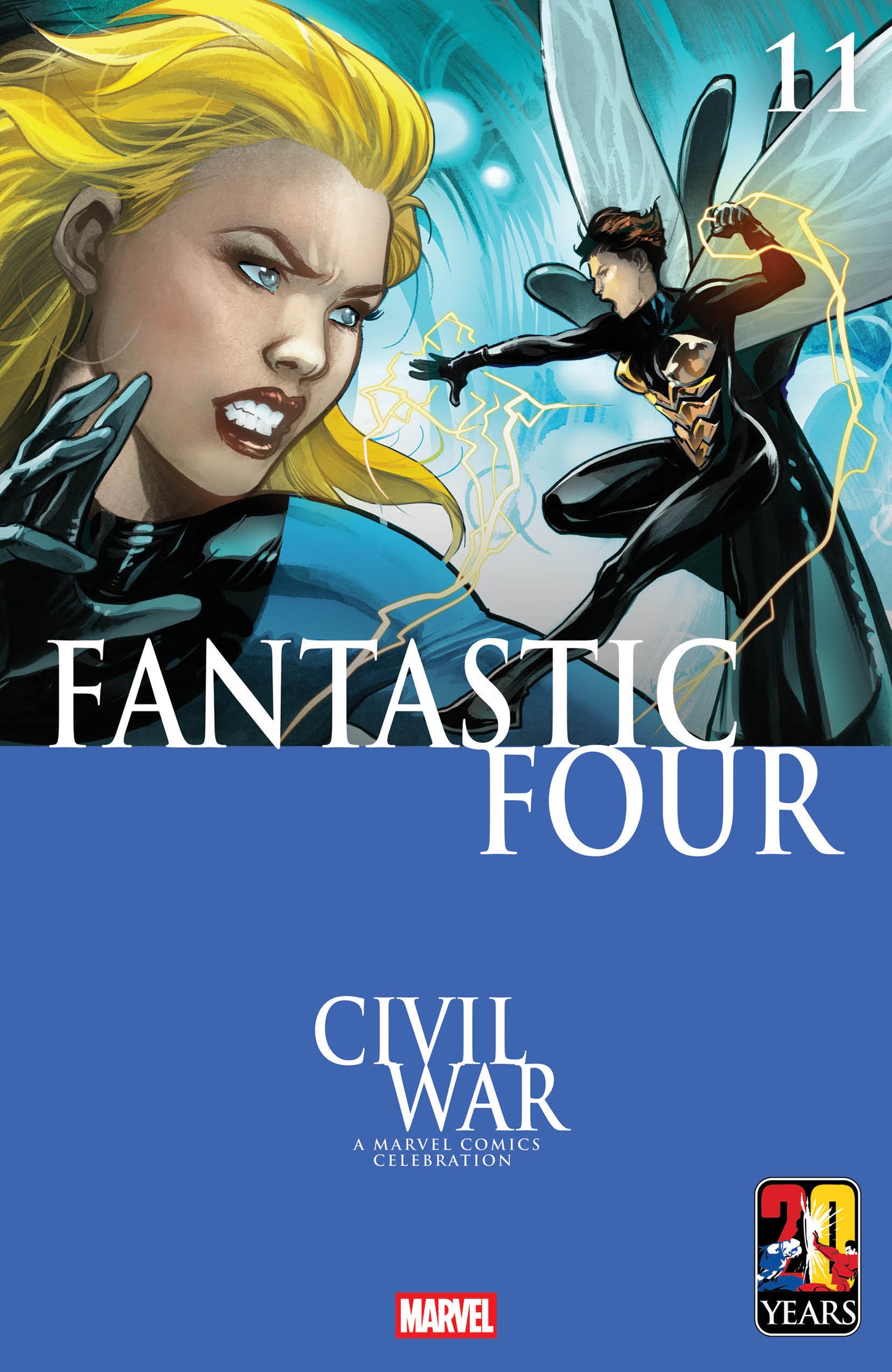 FANTASTIC FOUR #11 EMA LUPACCHINO CIVIL WAR CELEBRATION VAR (Backorder, Allow 4-5 Weeks)