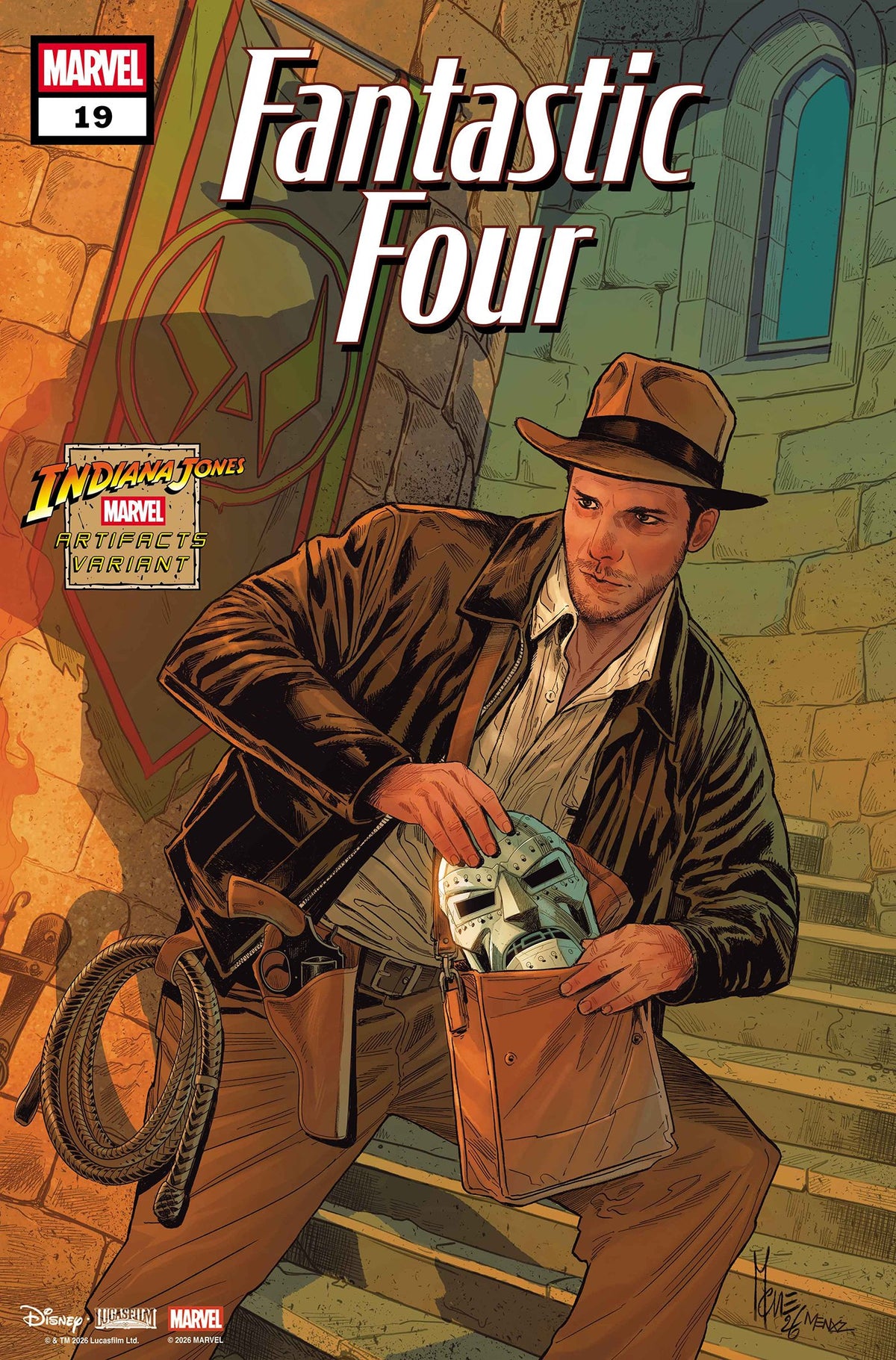 FANTASTIC FOUR #19 MARCO CHECCHETTO INDIANA JONES MARVEL ARTIFACT VAR | MARVEL | Comicbookeroo