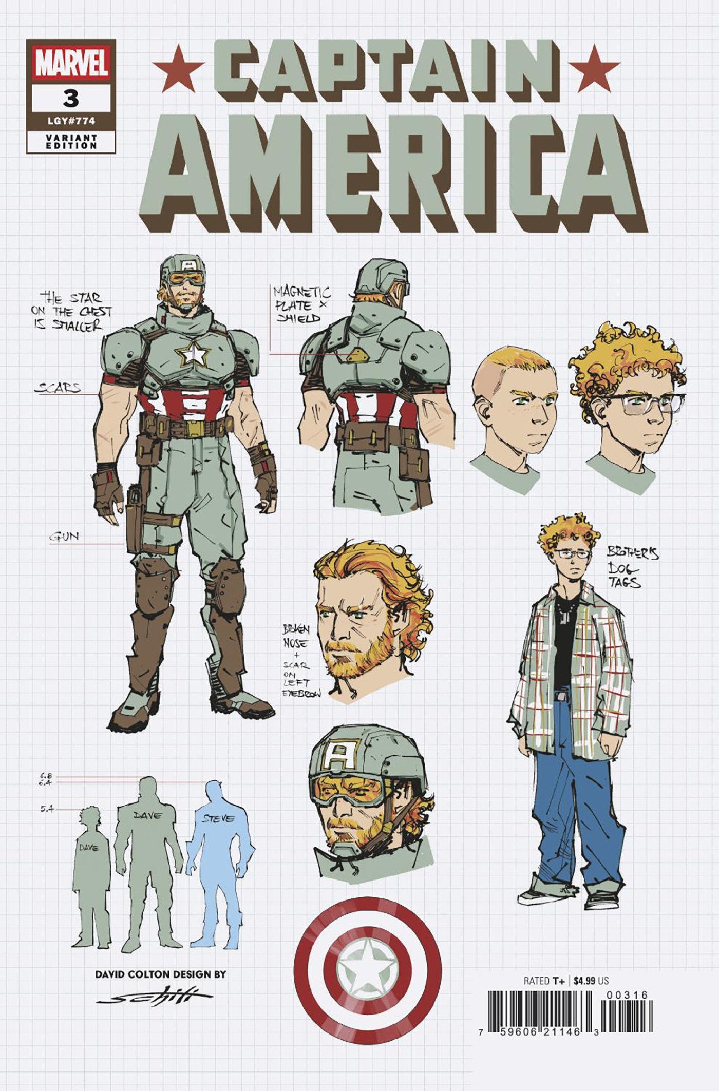 CAPTAIN AMERICA #3 INCV 1:10 VALERIO SCHITI DESIGN VAR