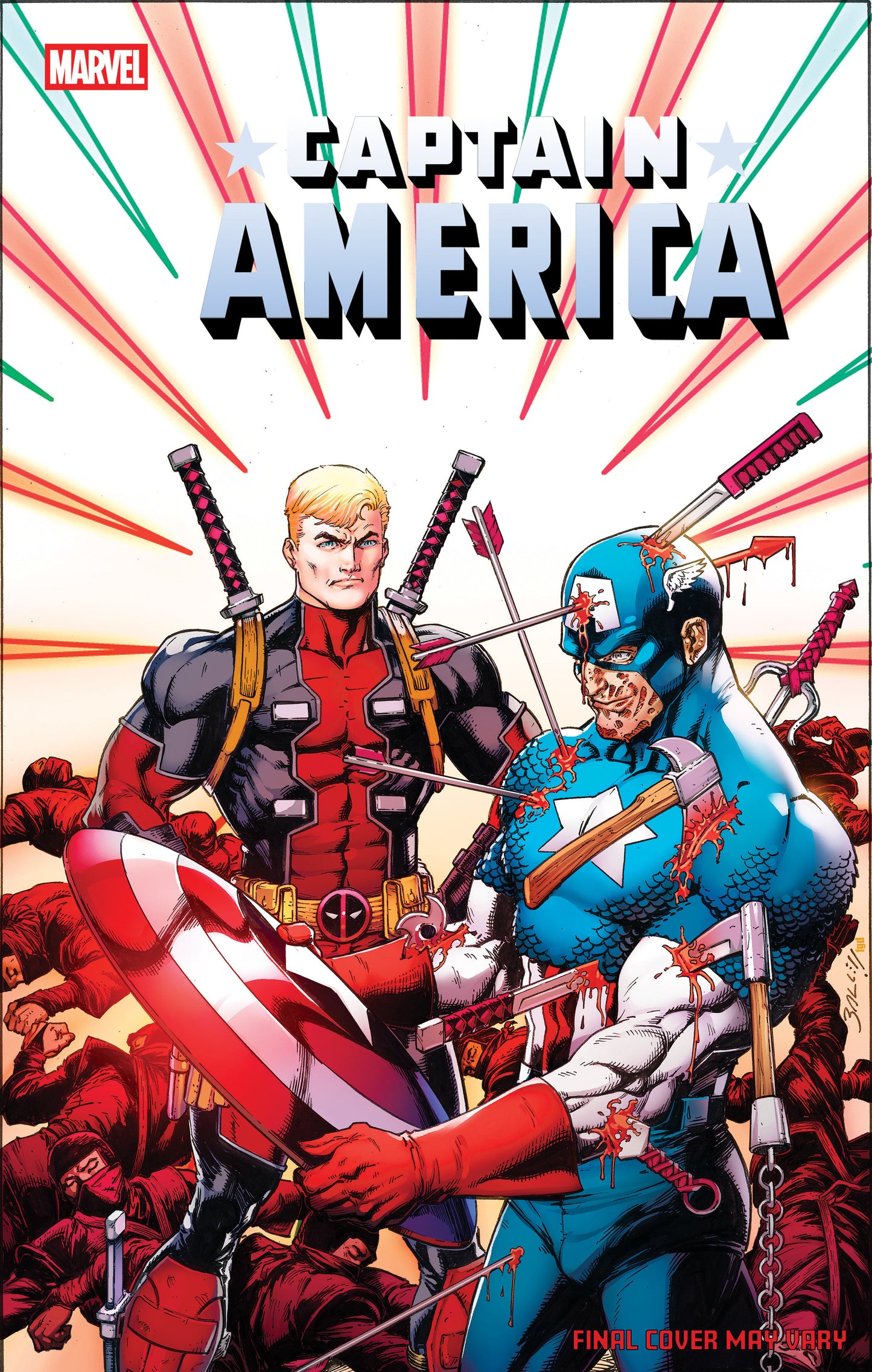 CAPTAIN AMERICA #9 MARK BAGLEY APRIL POOL'S DAY VAR (Backorder, Allow 4-5 Weeks)