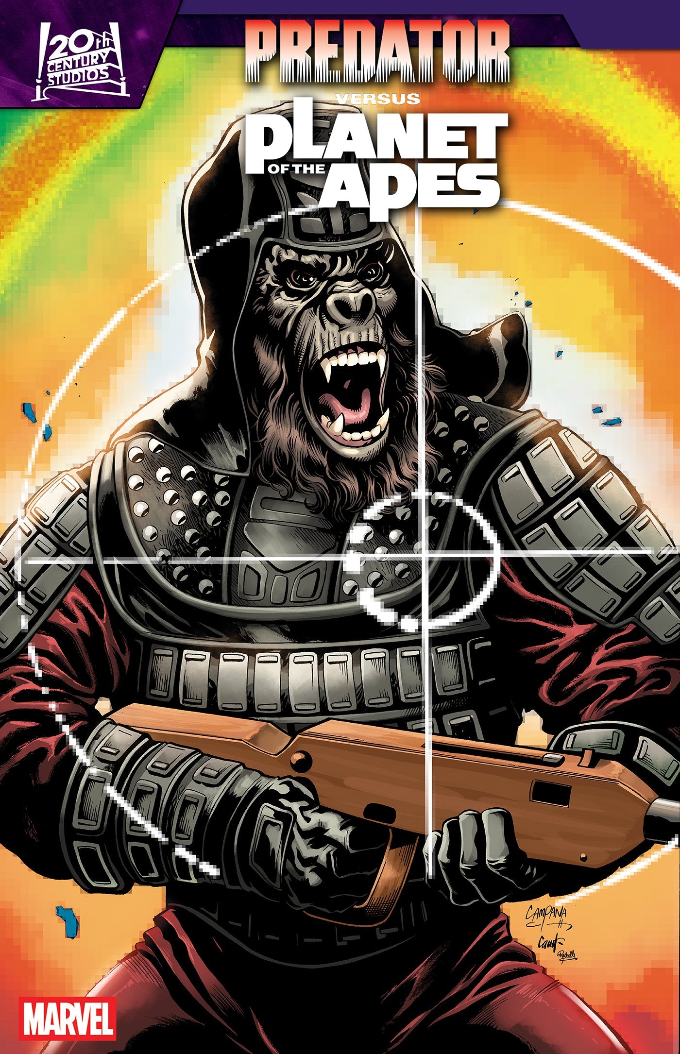PREDATOR VS. THE PLANET OF THE APES #2 CHRIS CAMPANA MOVIE POSTER HOMAGE VAR (26 Aug Release)