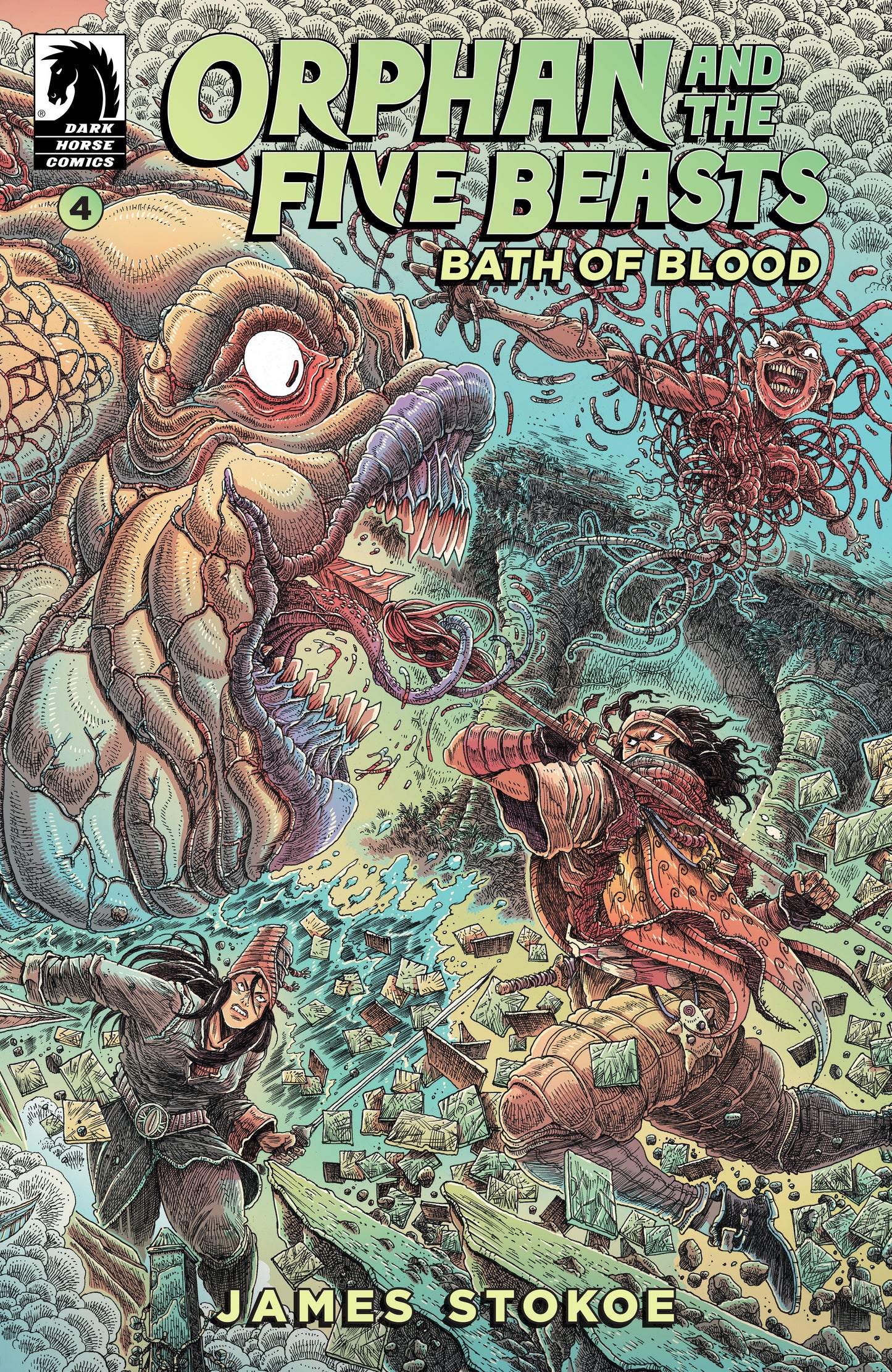 ORPHAN AND FIVE BEASTS BATH OF BLOOD #4 (CVR A) (JAMES STOKOE) (07 Jan Release)
