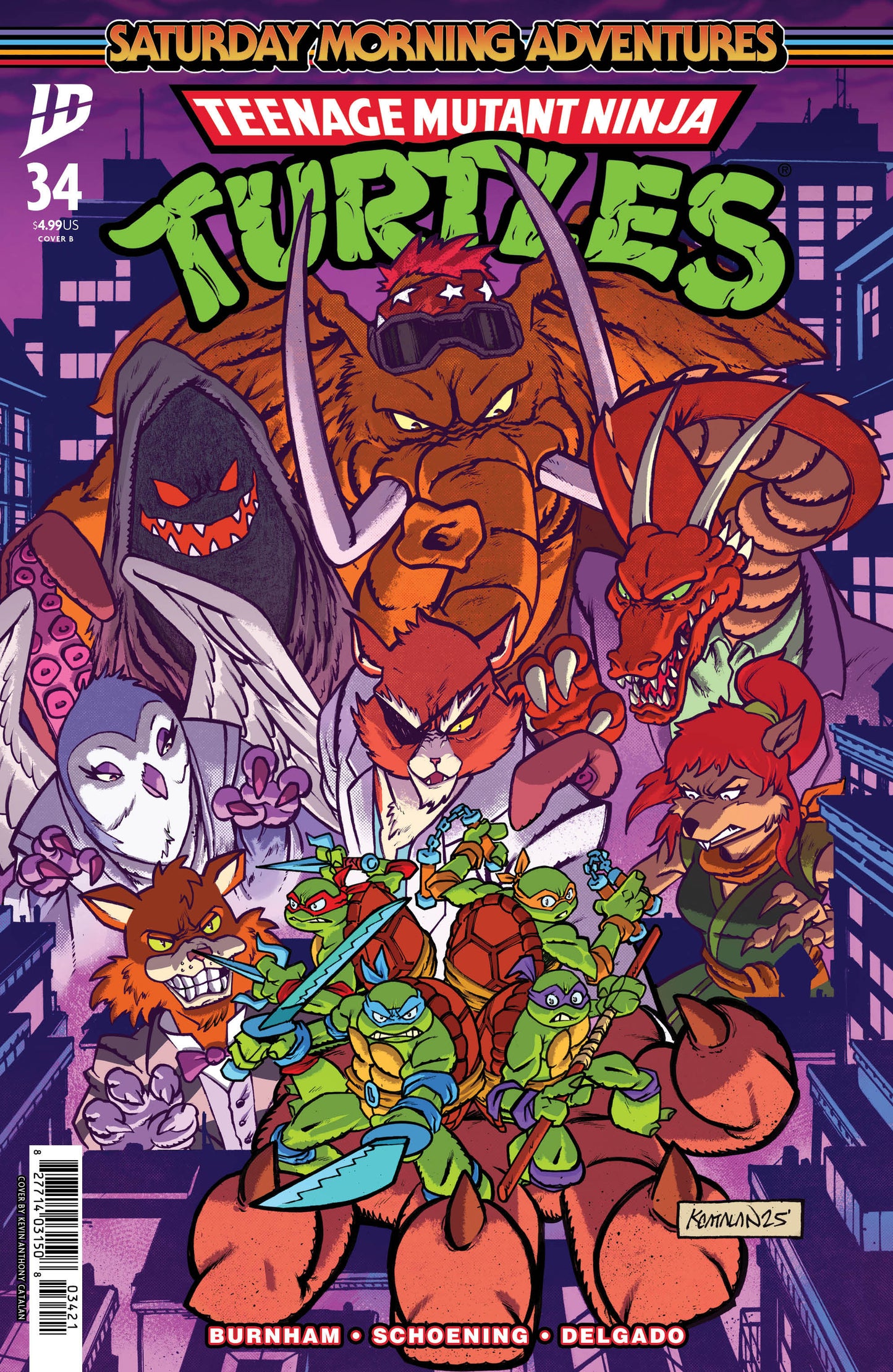 TMNT SATURDAY MORNING ADV #34 VAR B (Backorder, Allow 4-5 Weeks)