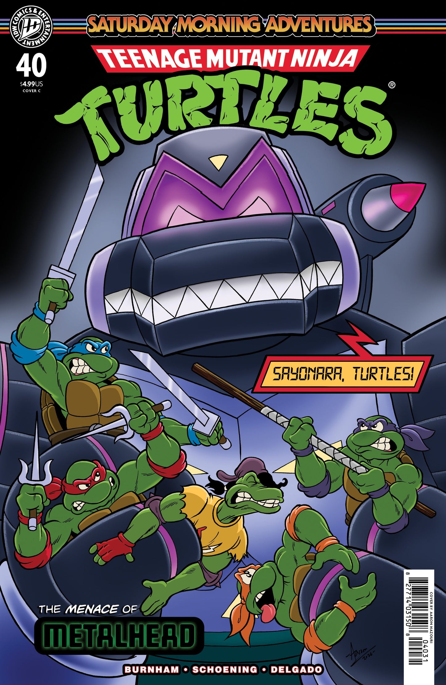 TMNT SATURDAY MORNING ADV #40 VAR C (HAZOURI) | IDW PUBLISHING | Comicbookeroo