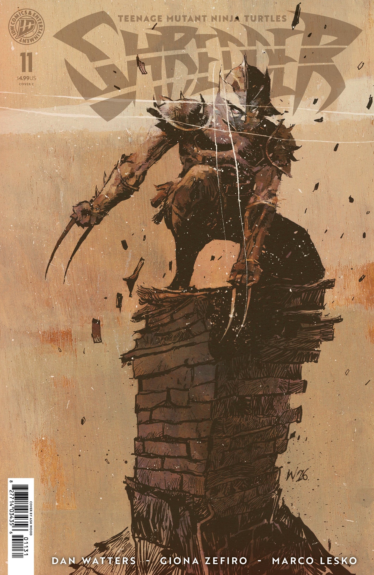 TEENAGE MUTANT NINJA TURTLES SHREDDER #11 VAR C (WOOD) | IDW PUBLISHING | Comicbookeroo