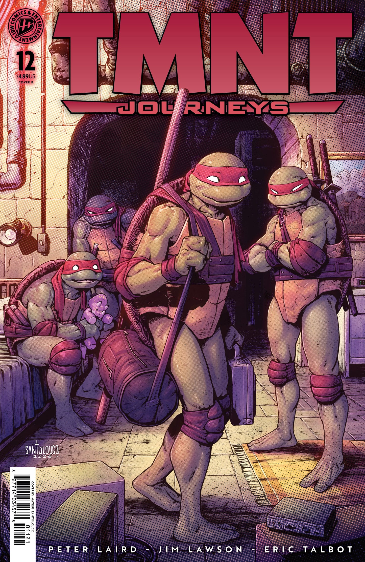 TEENAGE MUTANT NINJA TURTLES JOURNEYS #12 VAR B (SANTOLOUCO) (Backorder, Allow 4-5 Weeks)