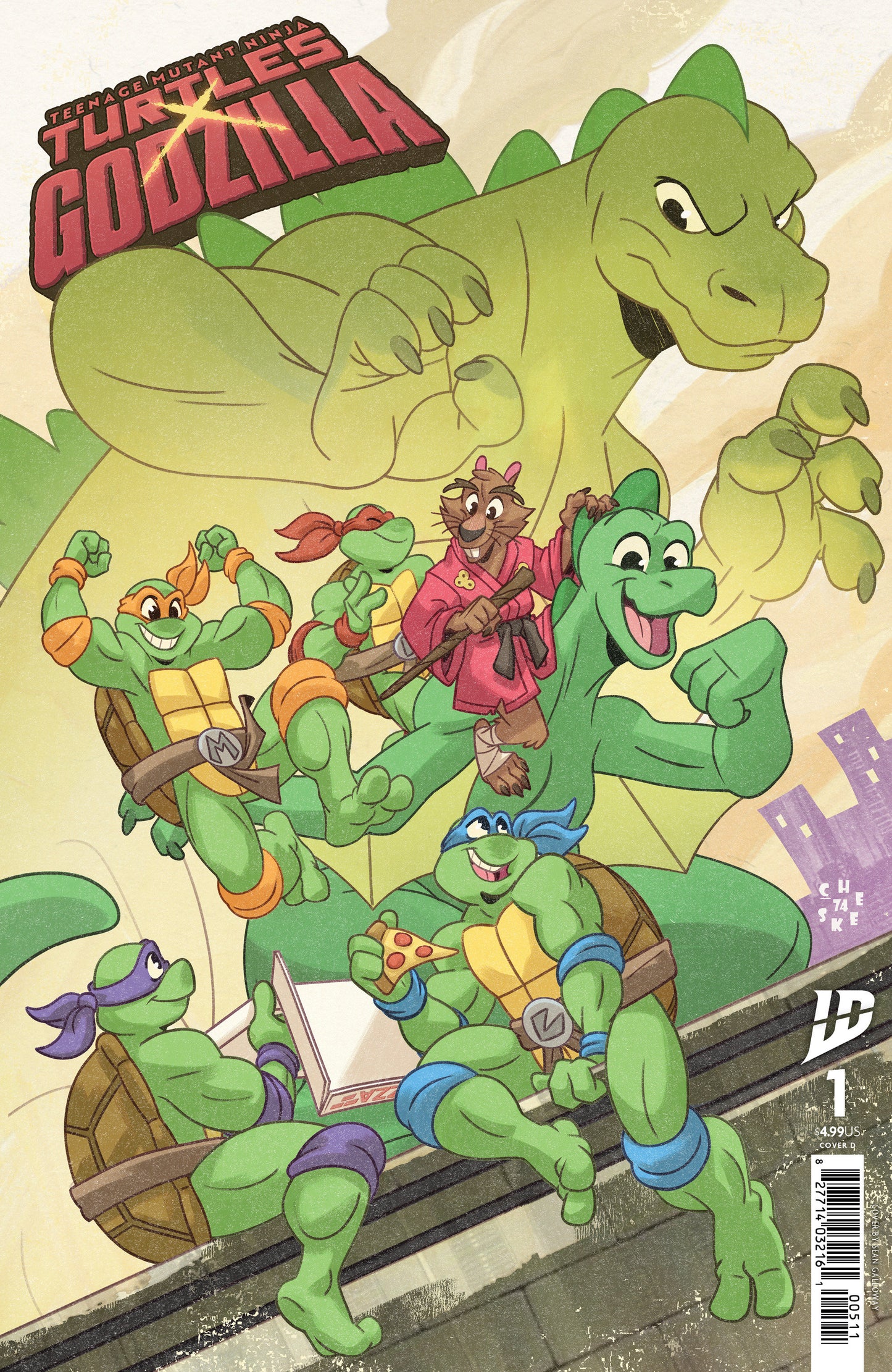 TEENAGE MUTANT NINJA TURTLES X GODZILLA #1 VAR D (GALLOWAY) (Backorder, Allow 4-5 Weeks)