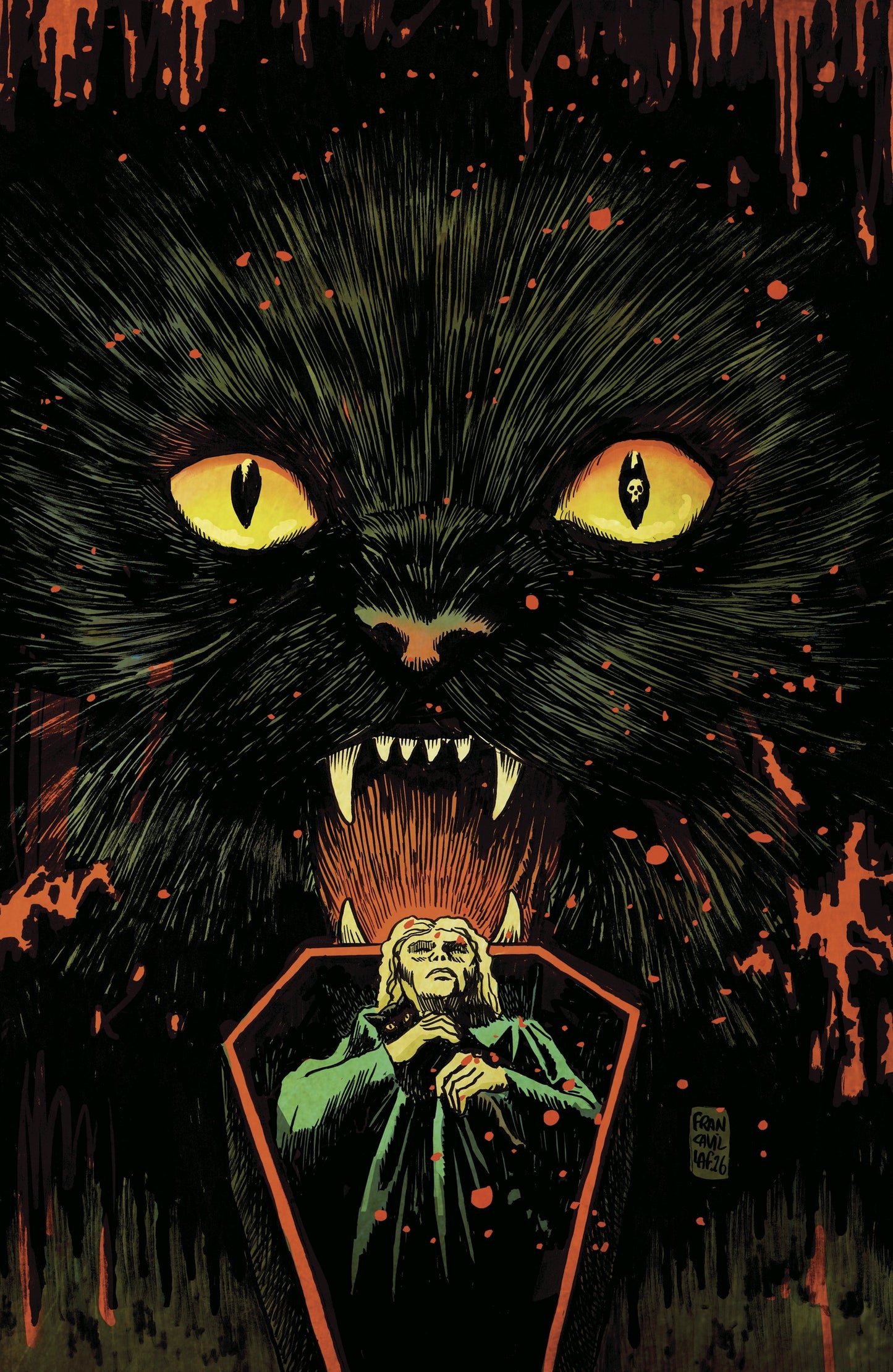 STUFF OF NIGHTMARES: THE CAT IN THE COFFIN #1 D GLOW IN THE DARK VAR (FULL ART, FRANCAVILLA) | BOOM ENTERTAINMENT | Comicbookeroo