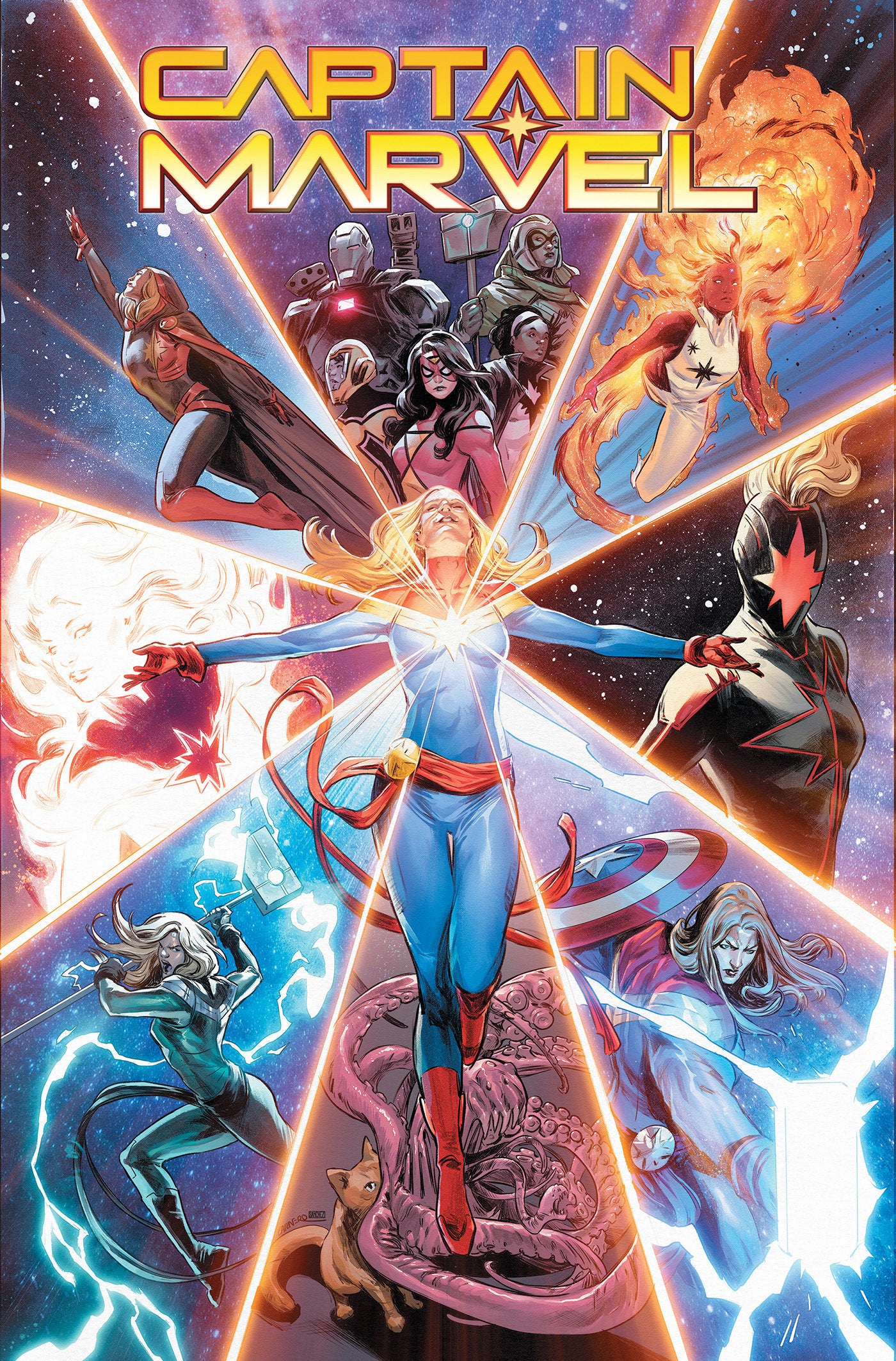 CAPTAIN MARVEL: HIGHEST, FURTHEST, FASTEST OMNIBUS CARMEN CARNERO COVER HC (Backorder, Allow 4-5 Weeks)