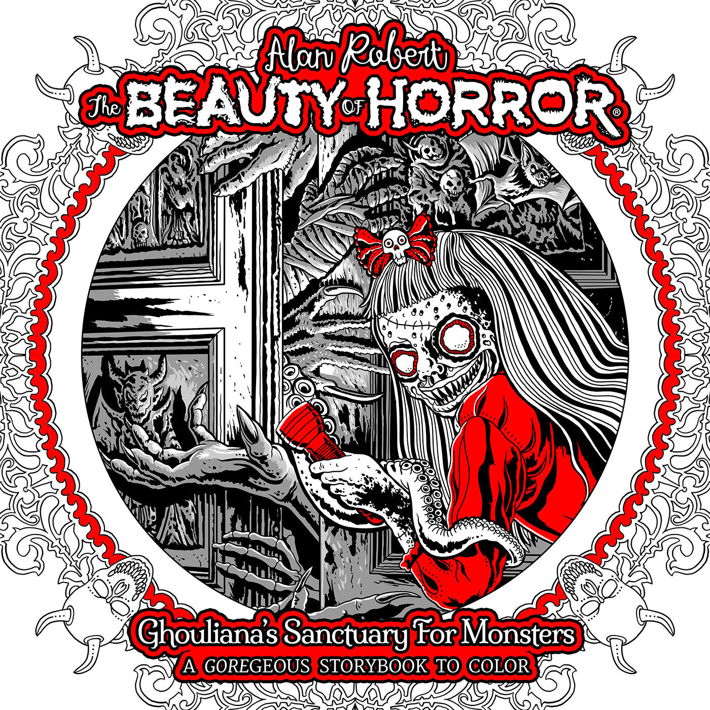 BEAUTY OF HORROR GHOULIANAS SANCTUARY COLORING BOOK SC (MR) TP (Backorder, Allow 4-5 Weeks)