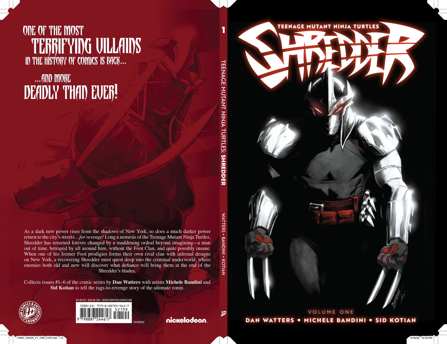 TEENAGE MUTANT NINJA TURTLES: SHREDDER, VOL. 1 TP (Backorder, Allow 4-5 Weeks)