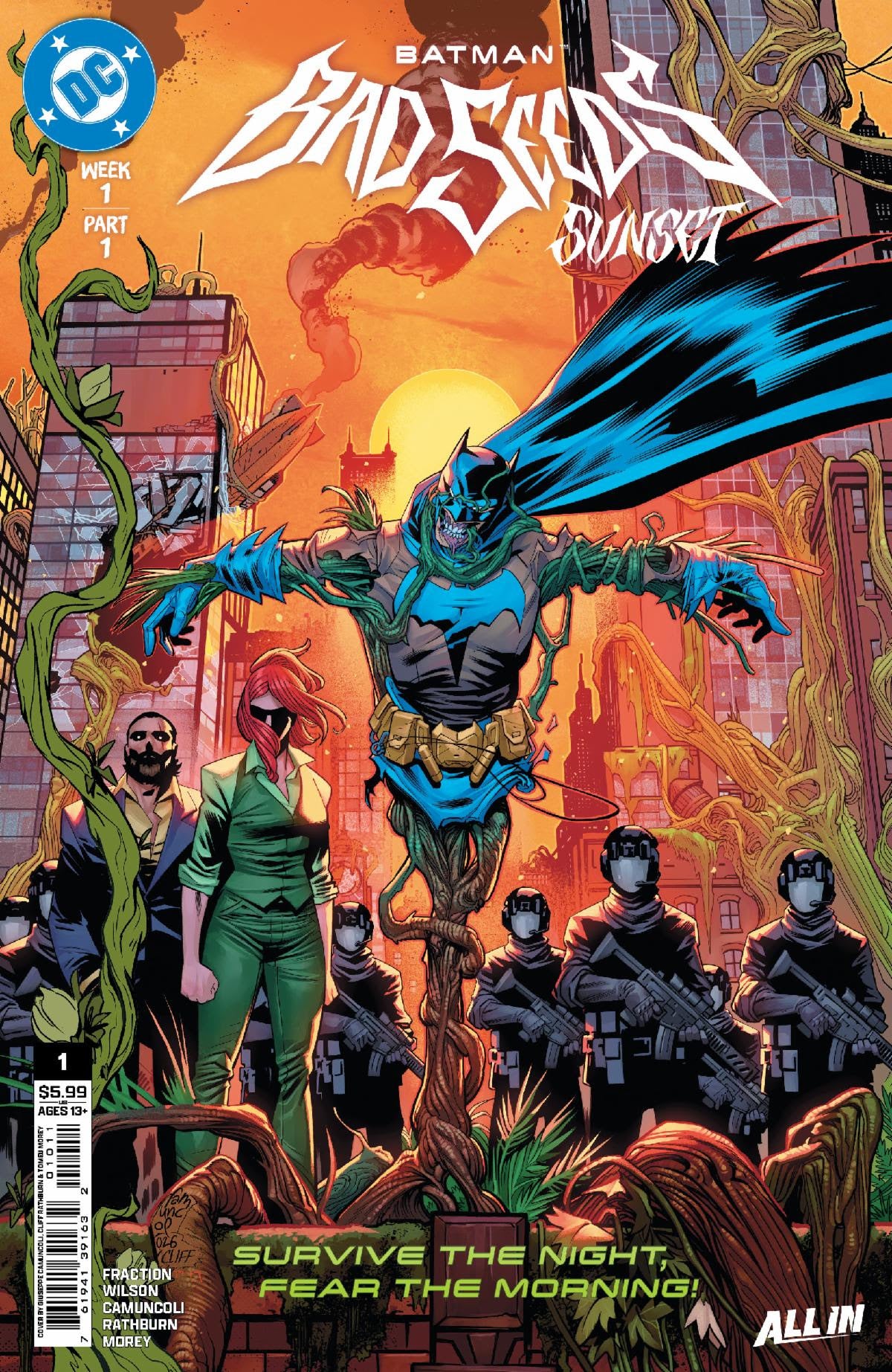 BATMAN BAD SEEDS SUNSET #1 (ONE SHOT) CVR A GIUSEPPE CAMUNCOLI & CLIFF RATHBURN (26 Aug Release)