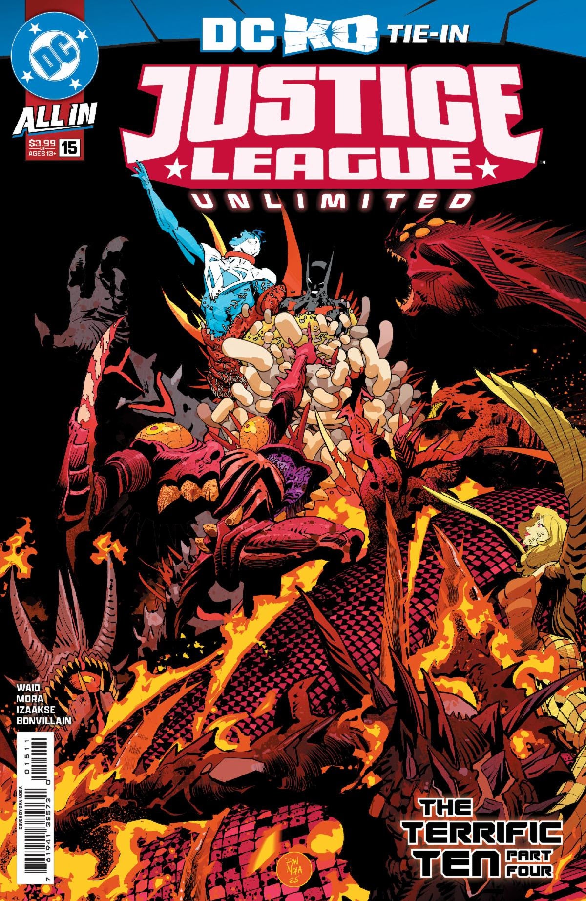 JUSTICE LEAGUE UNLIMITED #15 CVR A DAN MORA (DC K.O.) (28 Jan Release)