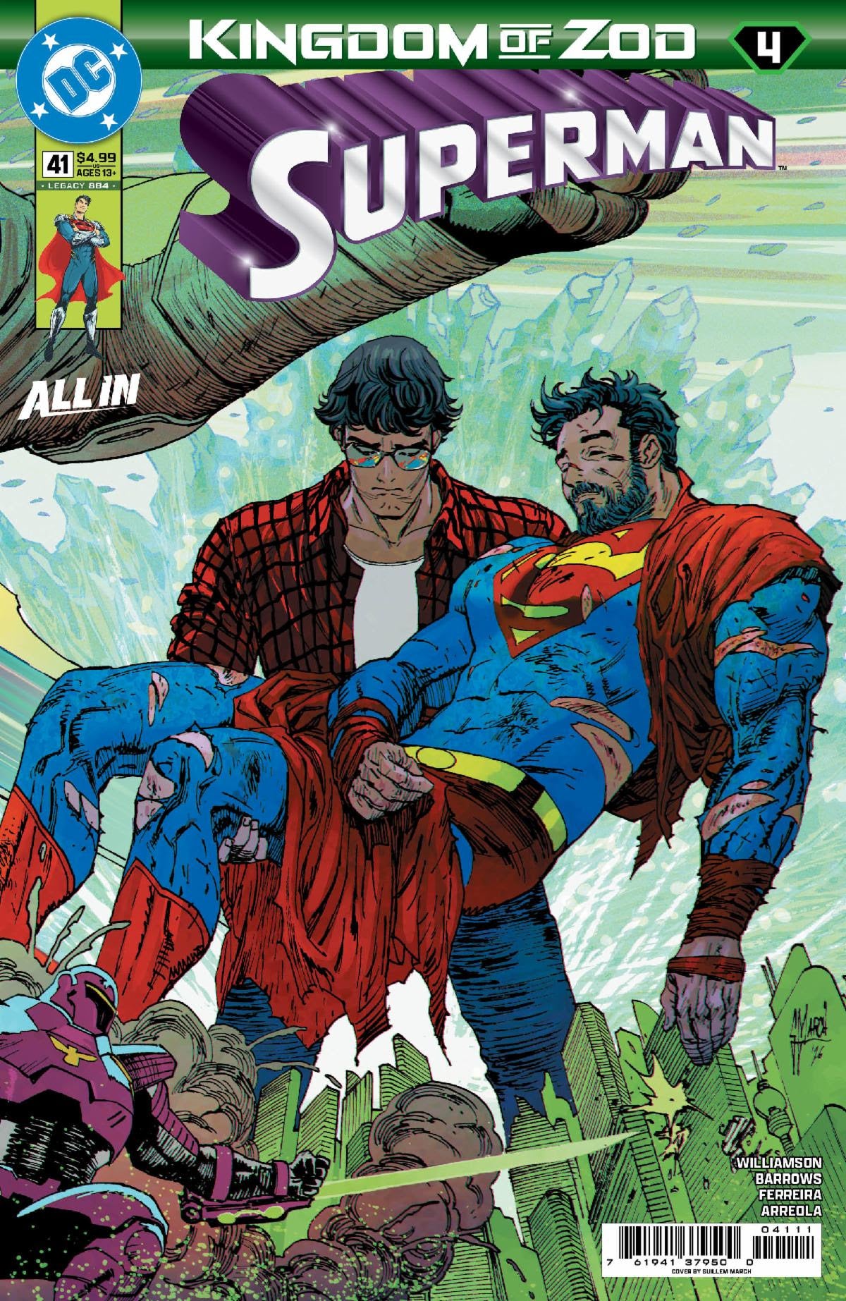 SUPERMAN #41 CVR A GUILLEM MARCH CONNECTING (KINGDOM OF ZOD) (26 Aug Release)