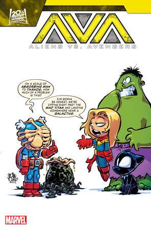 ALIENS VS AVENGERS #1 SKOTTIE YOUNG VAR - Comicbookeroo