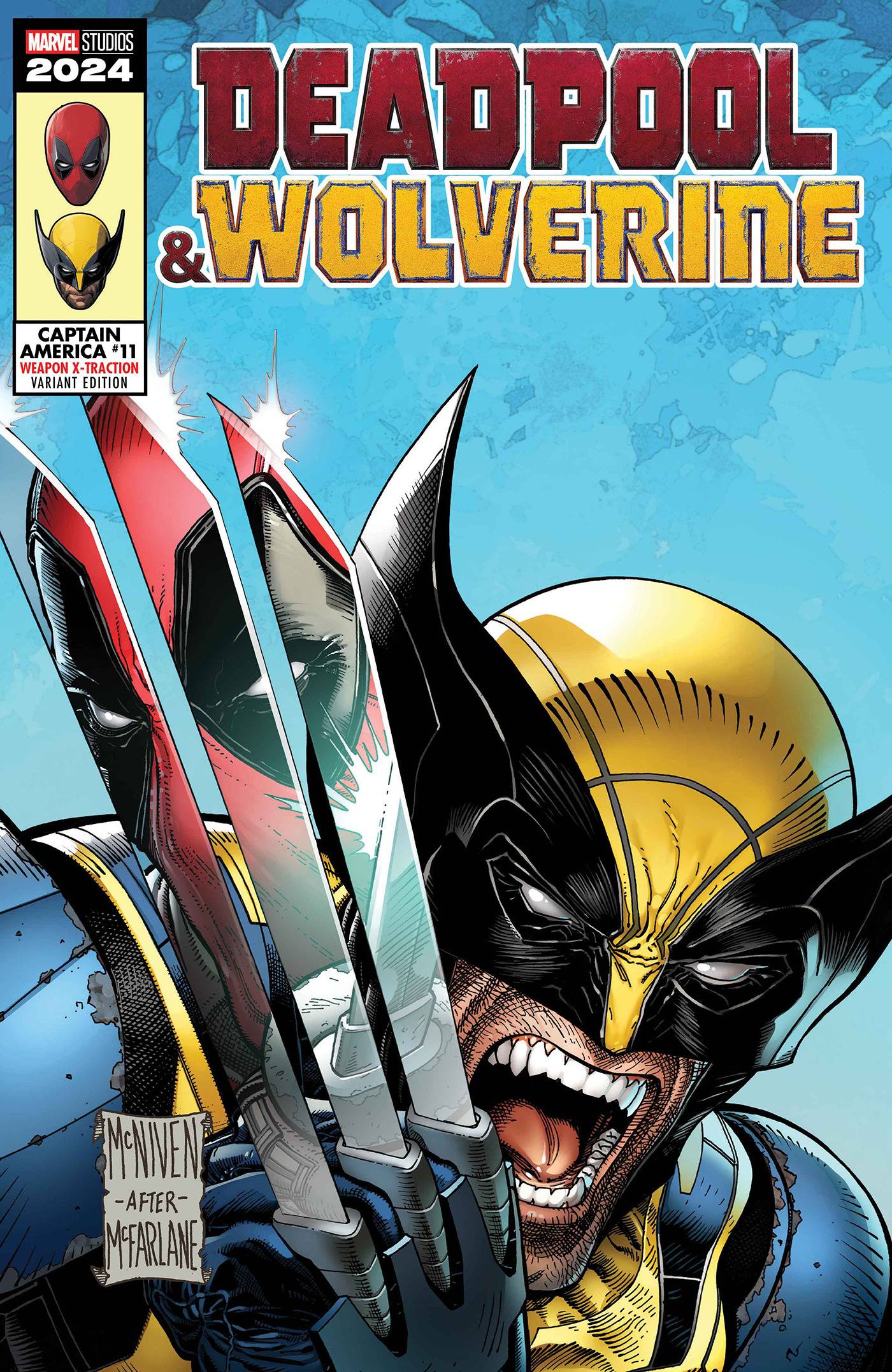 CAPTAIN AMERICA #11 DEADPOOL WOLVERINE WEAPON X-TRACTION VAR - Comicbookeroo