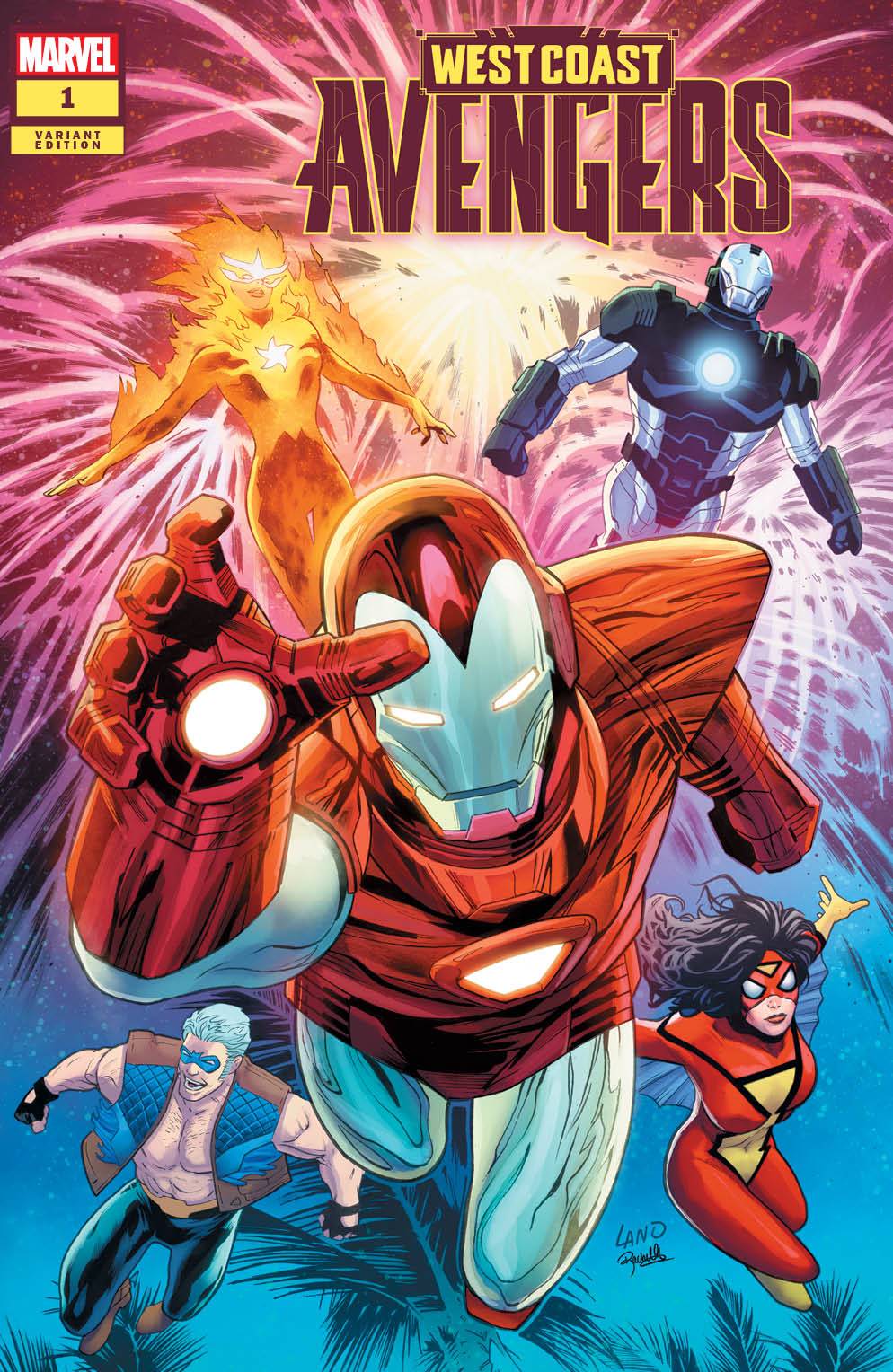 WEST COAST AVENGERS #1 PX EXCLUSIVE GREG LAND VAR - Comicbookeroo