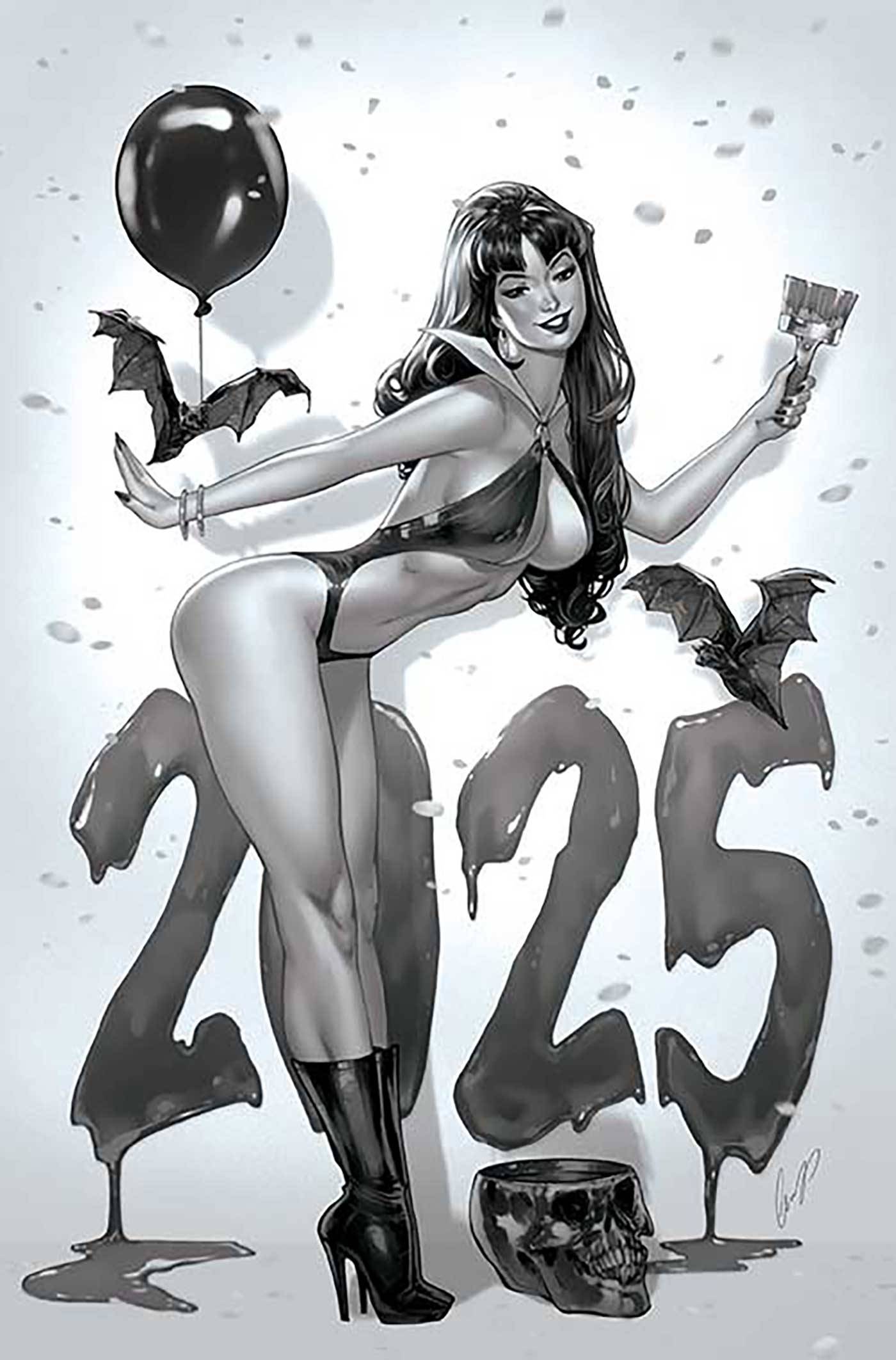 VAMPIRELLA #675 CVR Q 1:7 FOC INCV CHATZOUDIS B&W VIRGIN