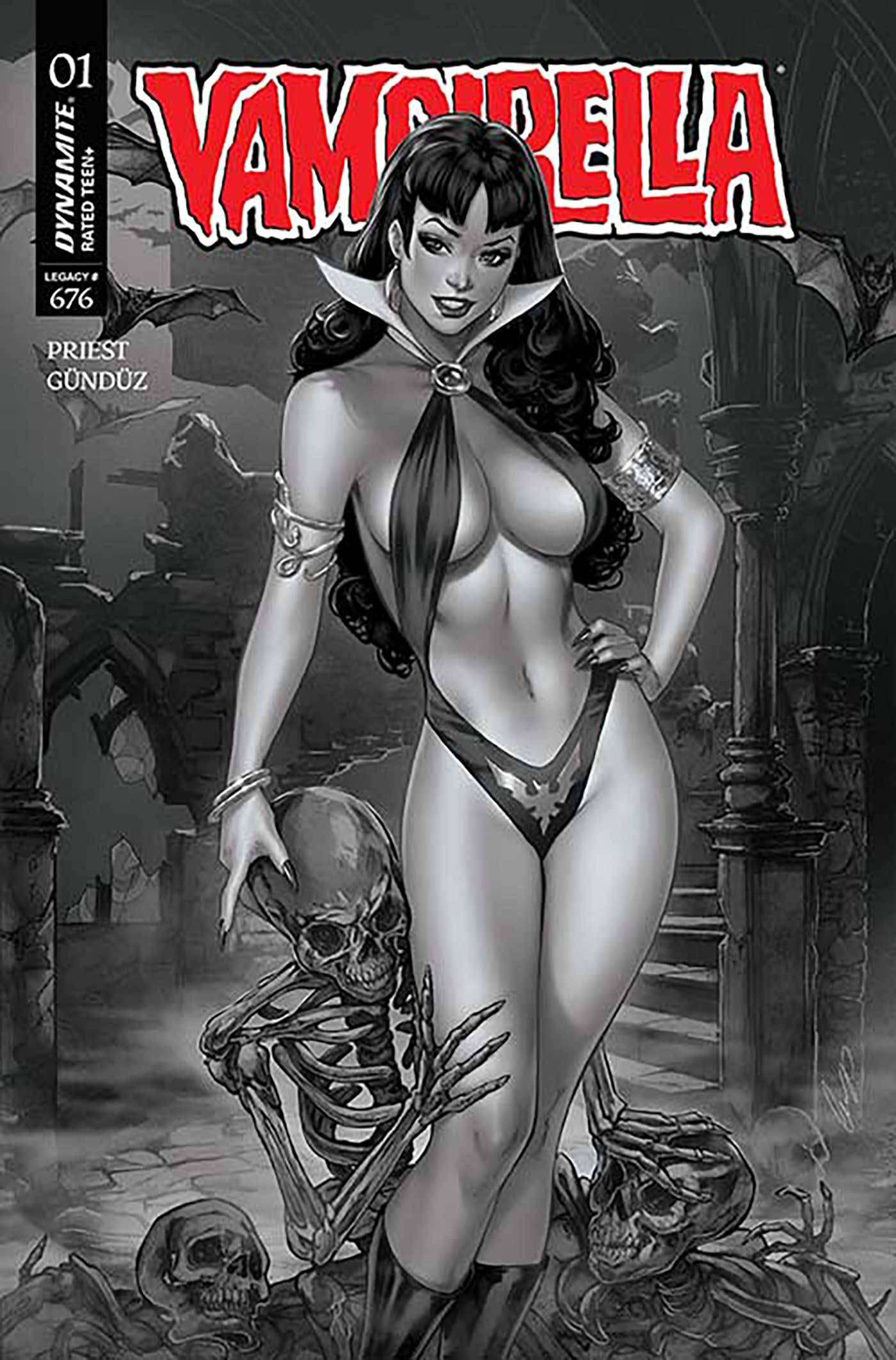VAMPIRELLA (2025) #1 CVR ZD FOC 1:7 INCV CHATZOUDIS B&W