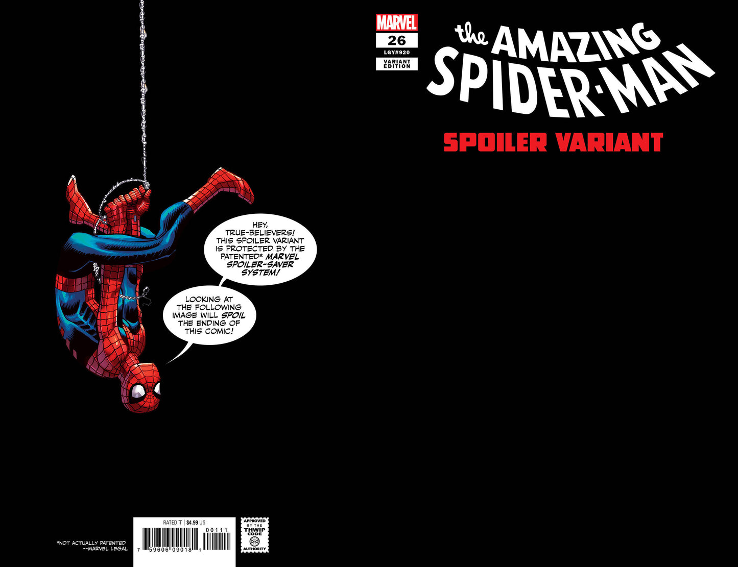 AMAZING SPIDER-MAN (2022) #26 SPOILER GARY FRANK VAR - Comicbookeroo